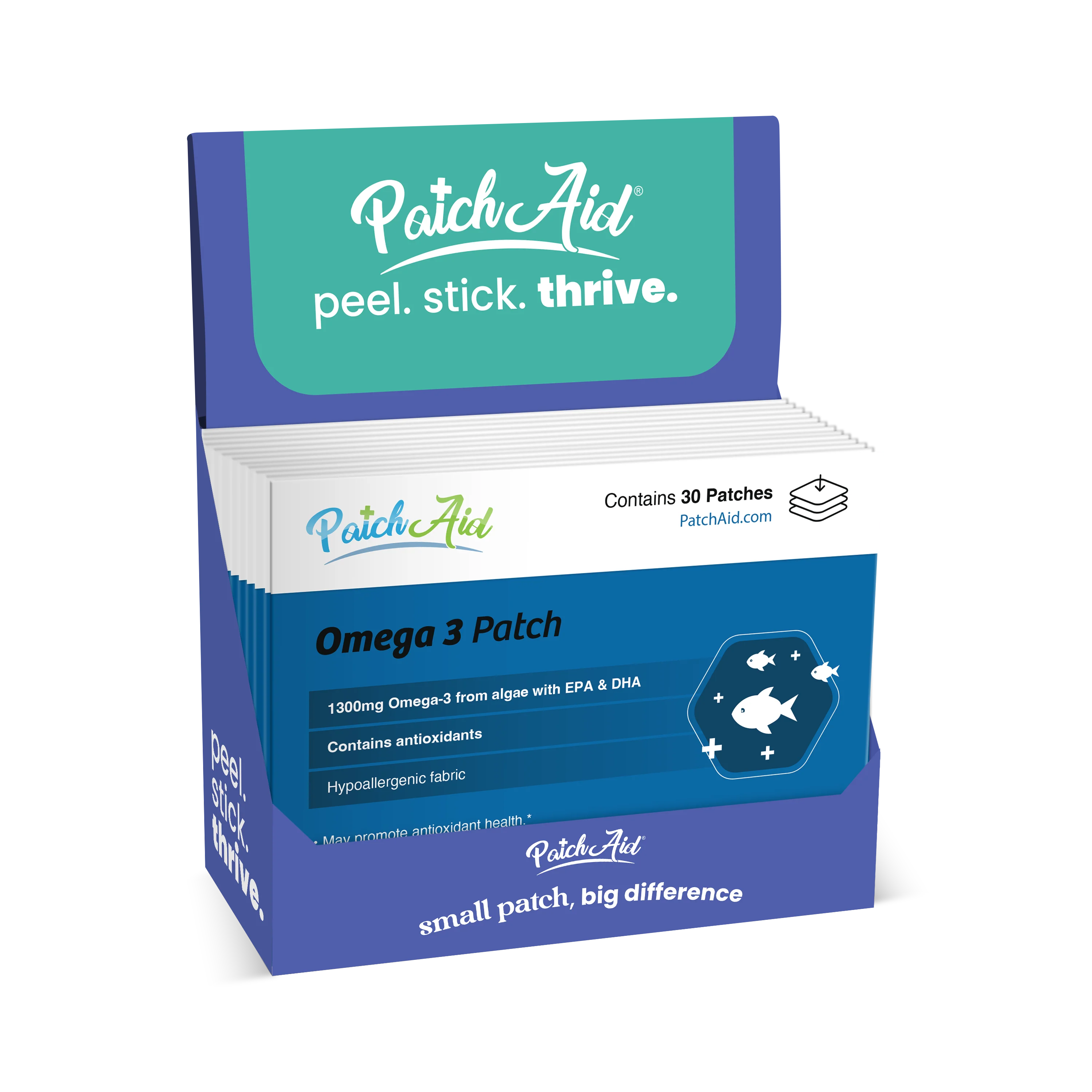 PatchAid - Omega-3 Vitamin Patch - Heart & Brain Health Support: 1-Pack - Image 8