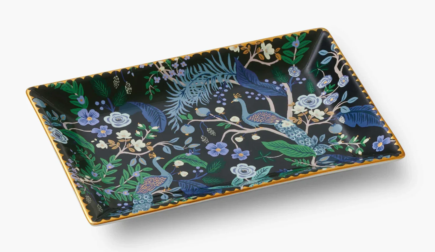 Peacock Porcelain Catchall Tray - Image 2