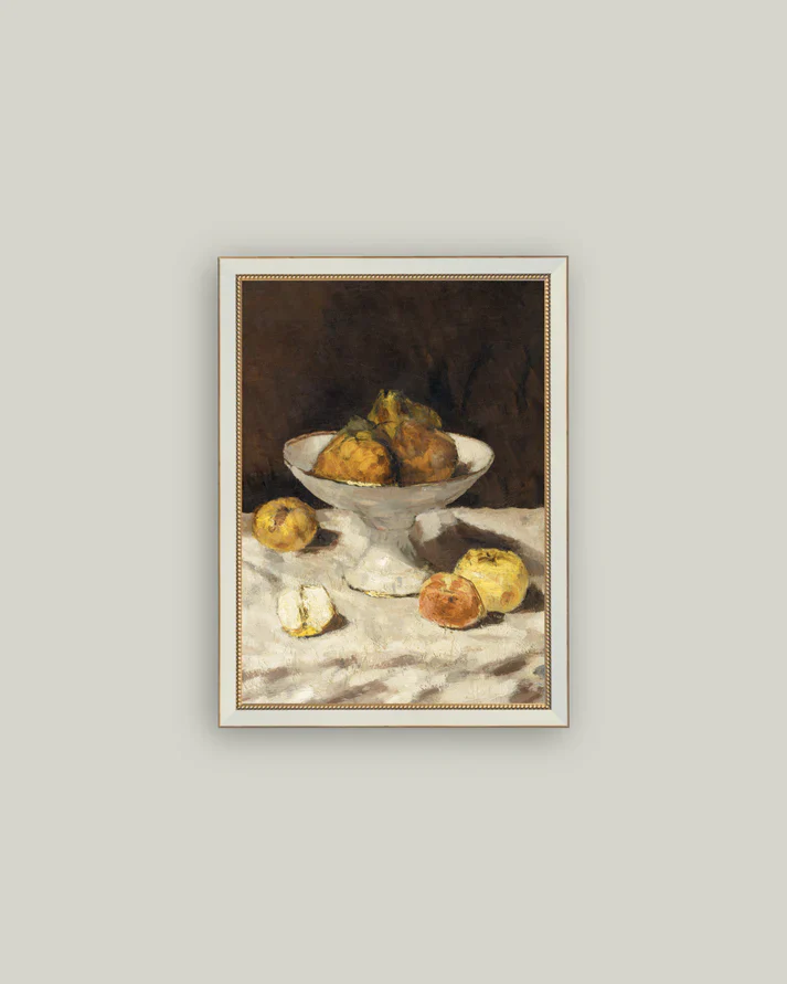 Pears Still Life 11X15 Beaded Brass Cream