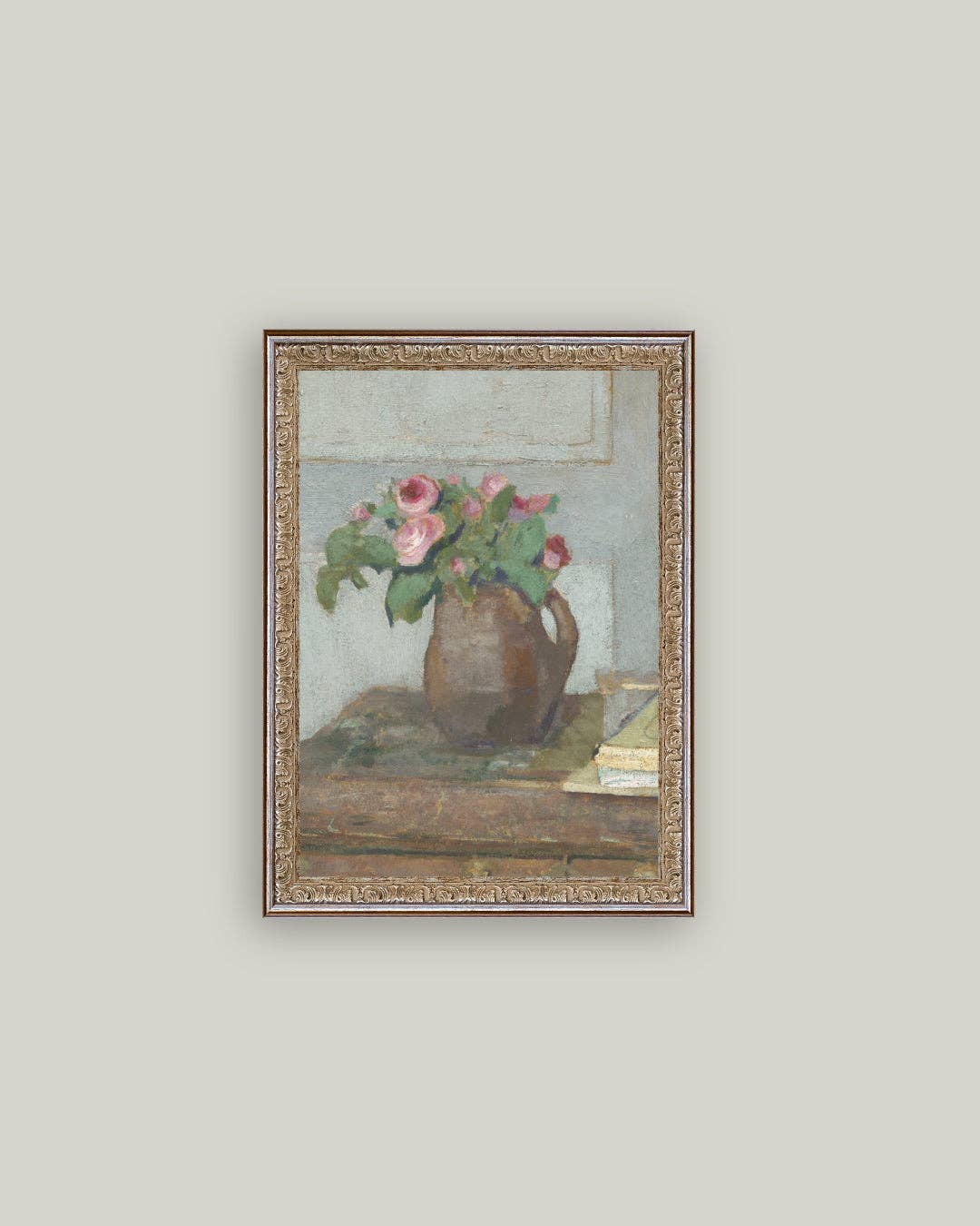 Petal Lane Home - Rose Vase Framed Antique Art: 8x10 - Image 2