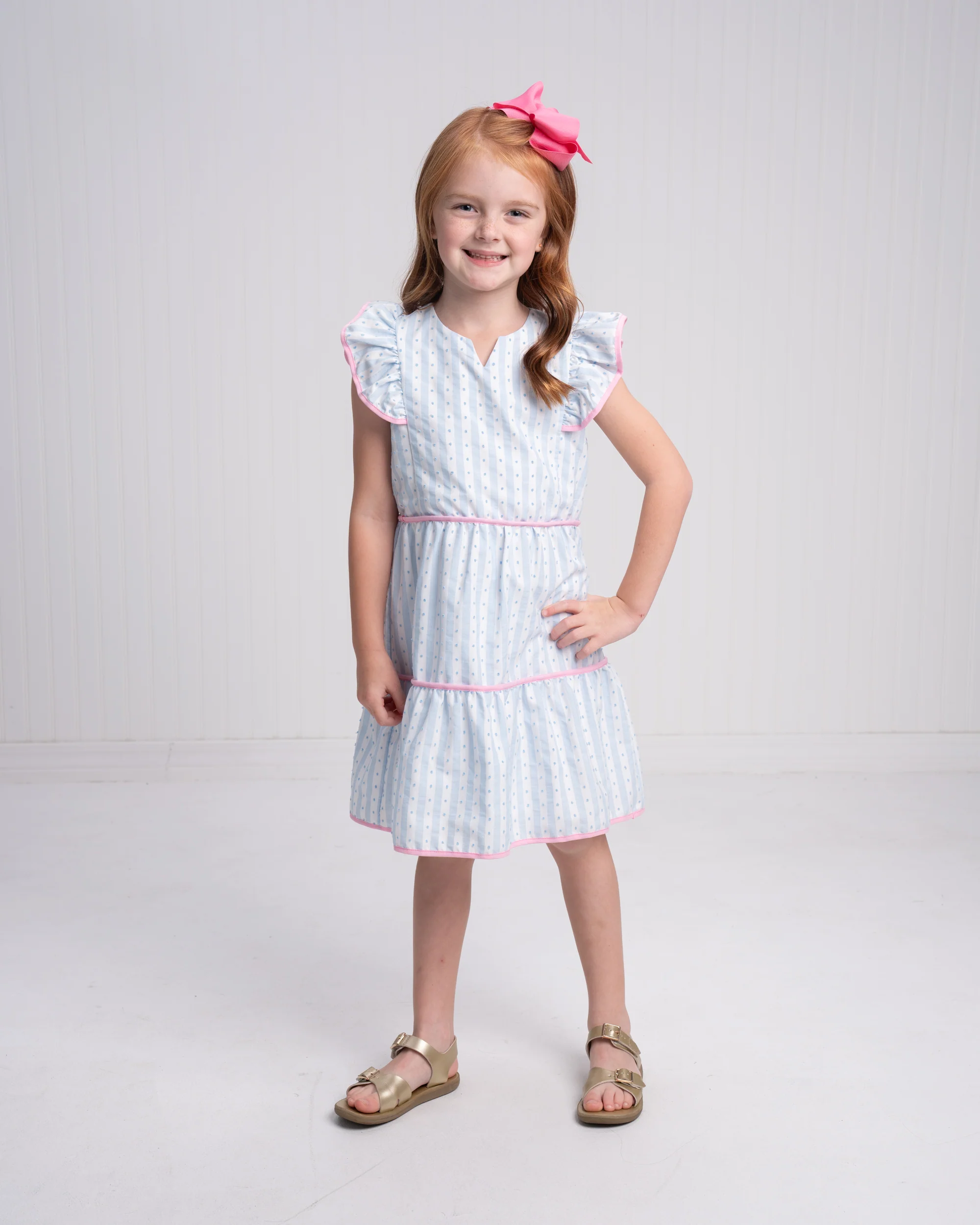 Peyton Blue Stripe Breeze Dress - Image 2