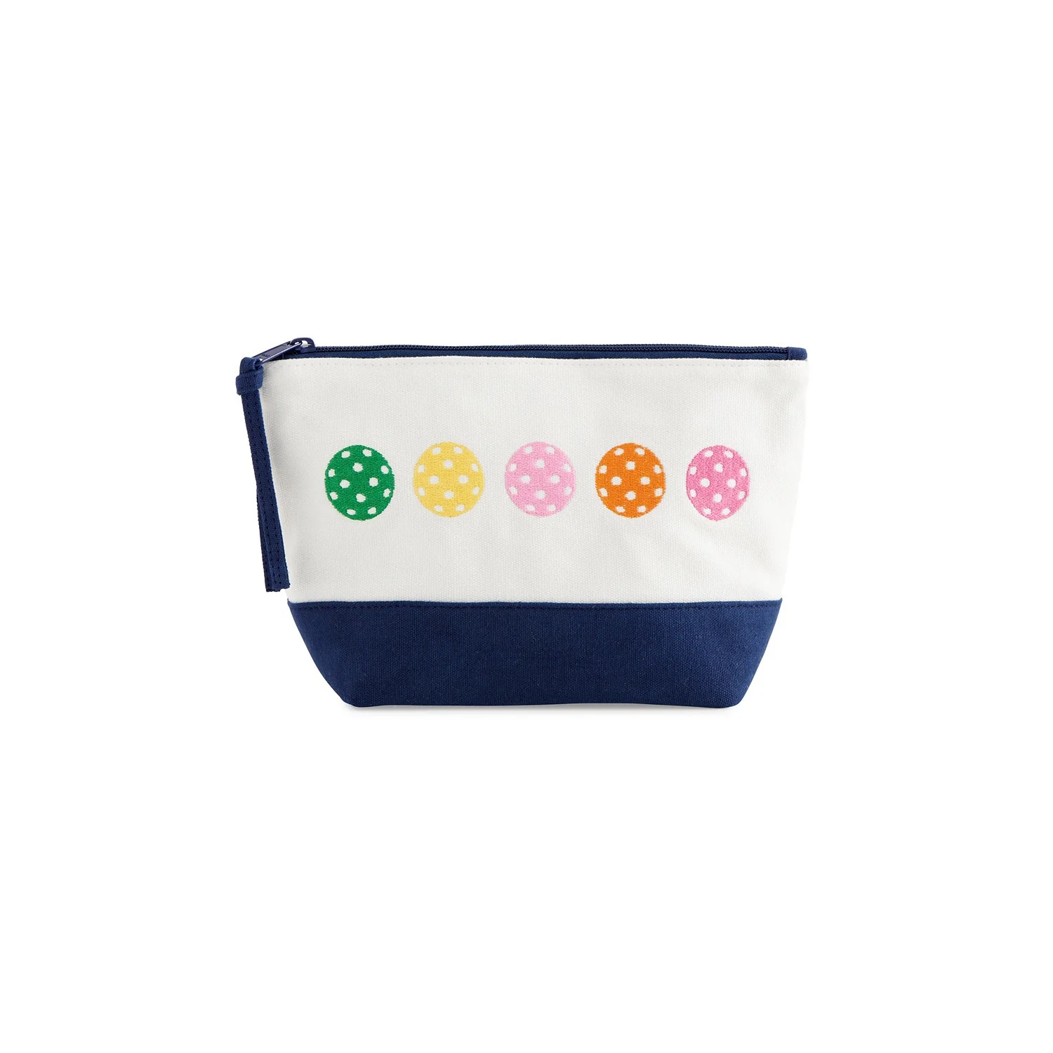 PICKLEBALLS ZIP POUCH, IVORY