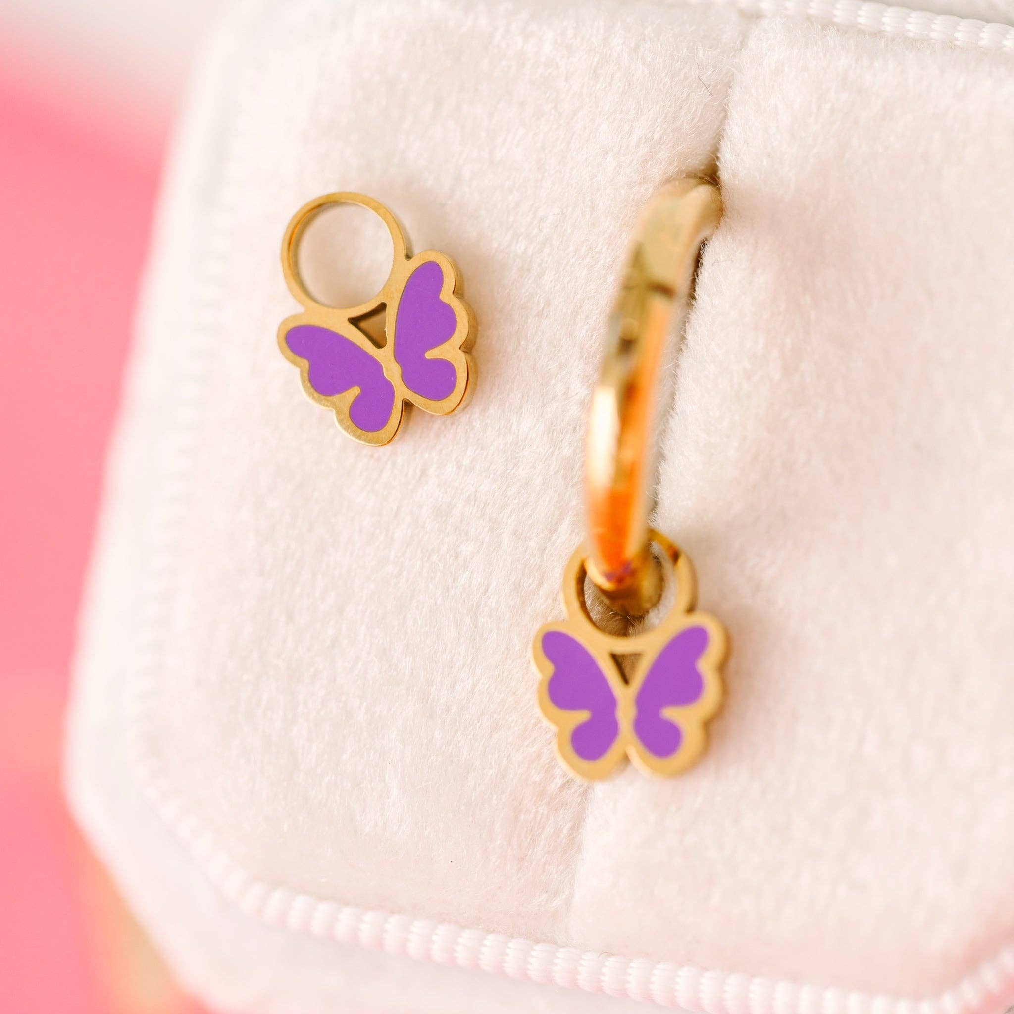 Pierced Co - Purple Butterfly Charms - Image 2