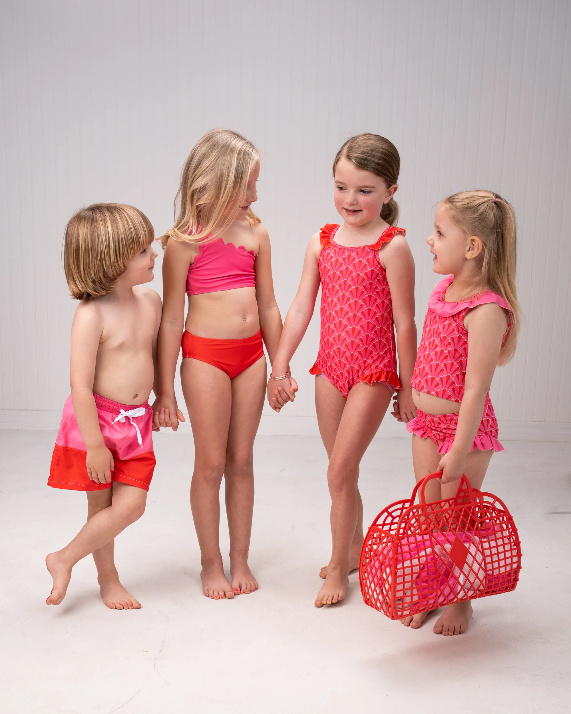 Pink And Red Colorblock Trunks - Image 2