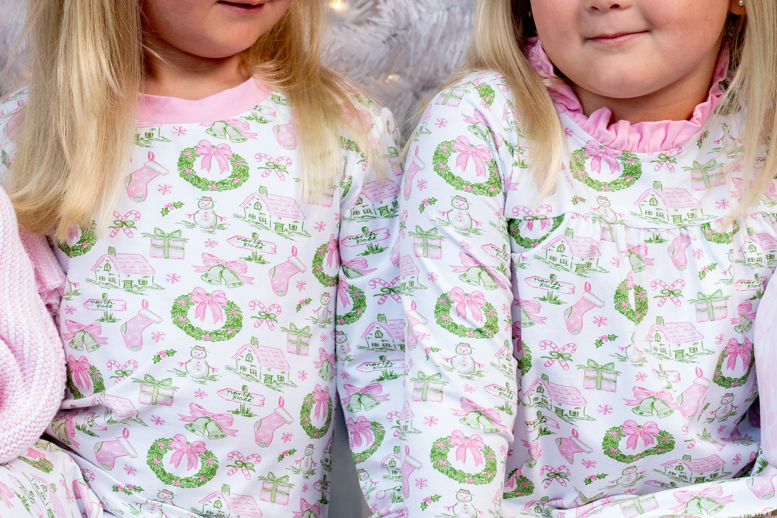 Pink Holiday Toile Loungewear Dress - Image 4