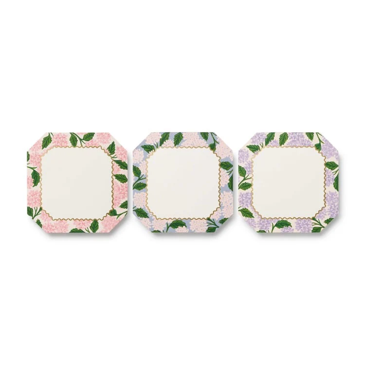 Pink Hydrangea Mini Notepad Trio