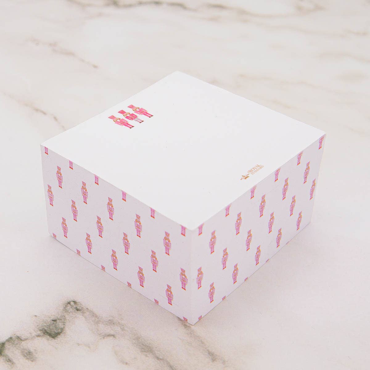 Pink Nutcracker Note Cube White/Pink 3x3