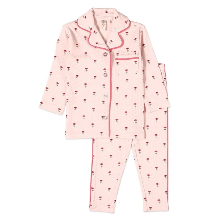 Plant Your Dreams & Grow Happy Pointelle 2 Pc Pajama Set: Pink: 8