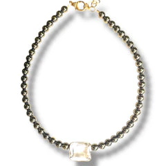 Pyrite Centerpiece Choker Necklace