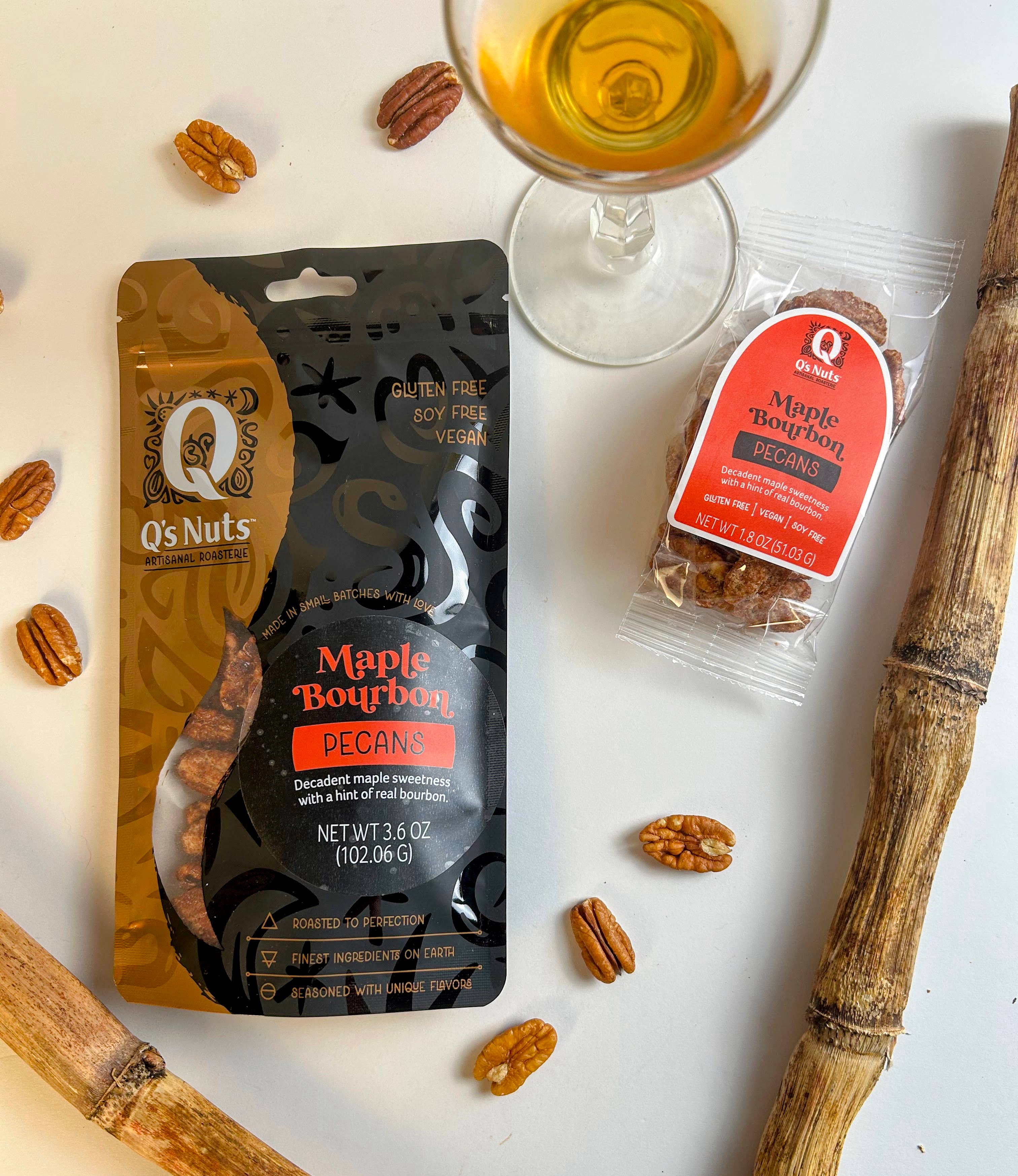 Q's Nuts, LLC - 1.8 oz Maple Bourbon Pecan - Image 3