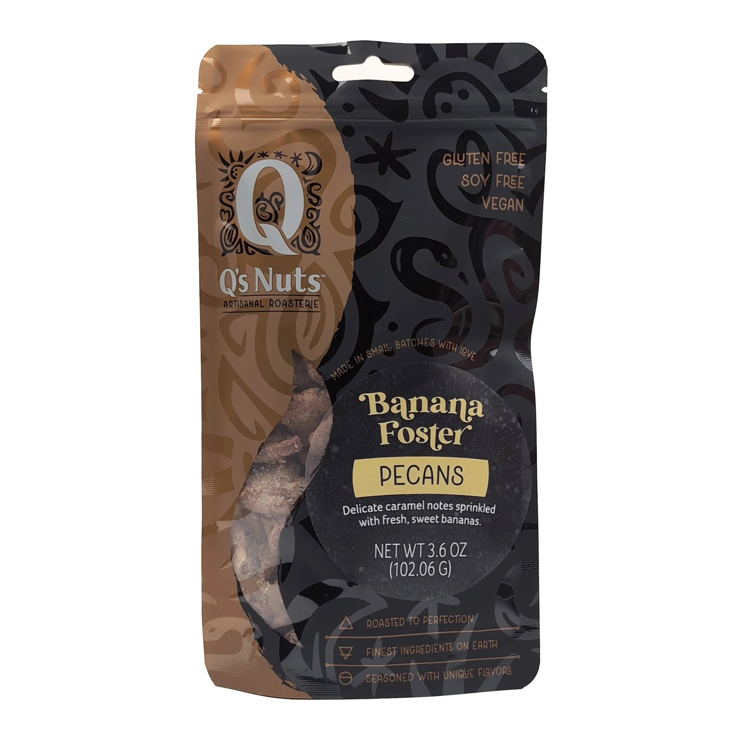 Q's Nuts, LLC - 3.6 oz Banana Foster Pecan
