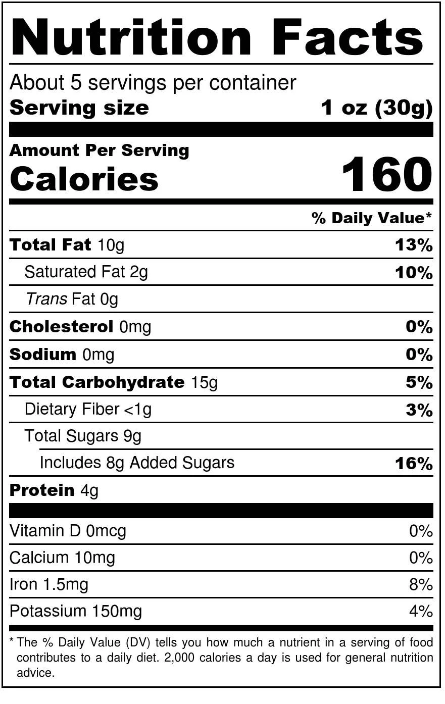 Q's Nuts, LLC - 5 oz Sweet Roast Cashew - Image 2