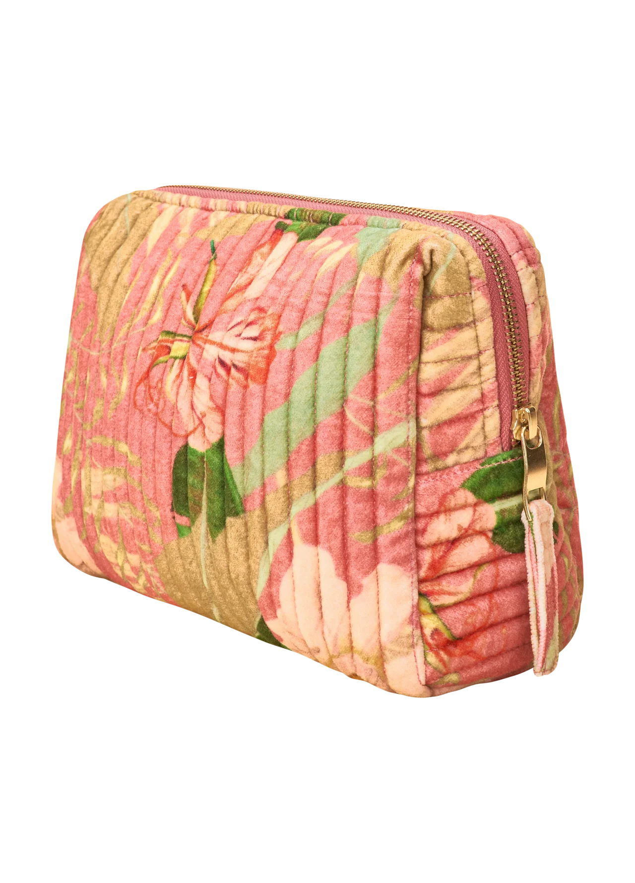 Quilted Washbag - Delicate Tropical  - Candy