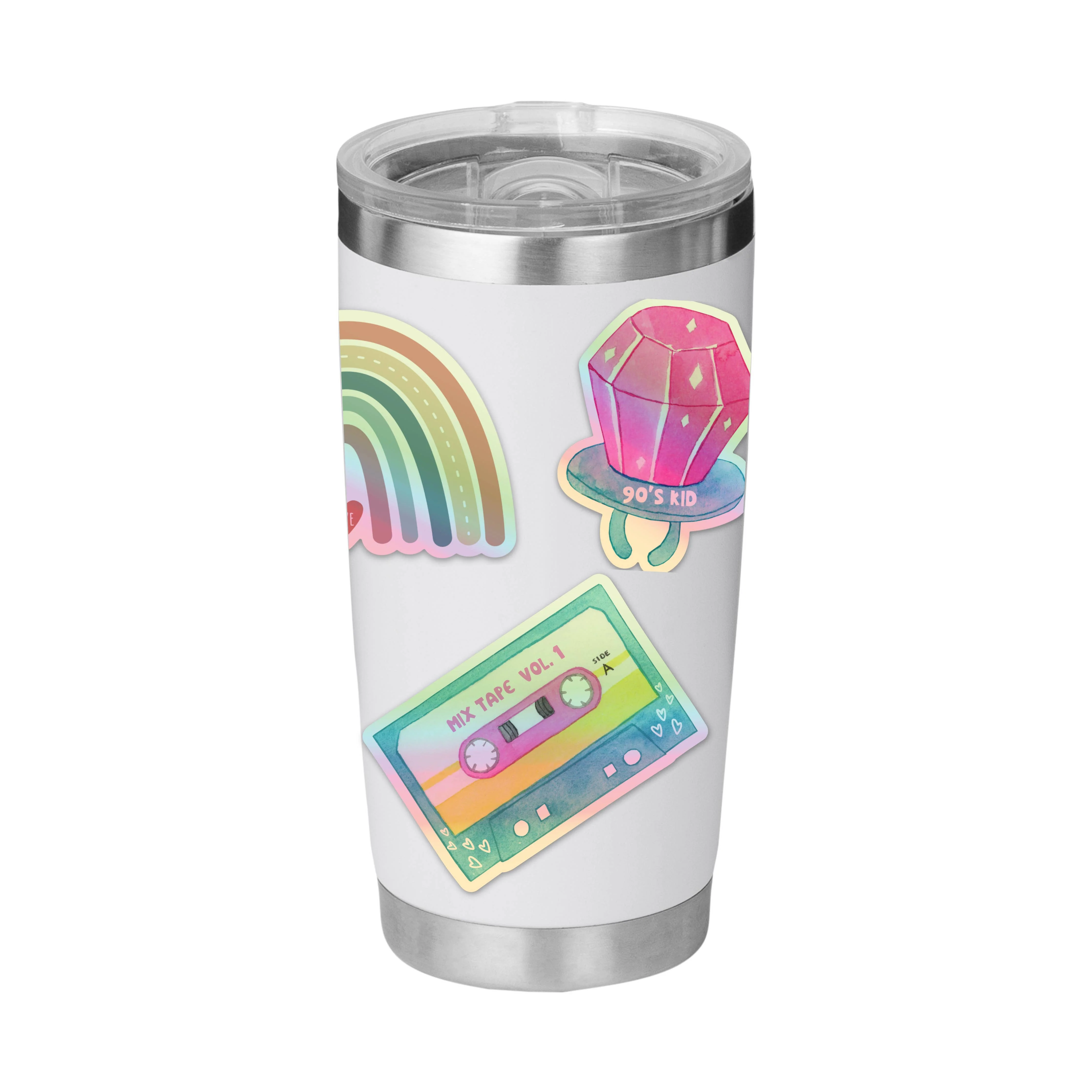 R is for Robo - 90s Cassette Mix Tape Sticker Water Bottles Retro Nostalgia - Image 3