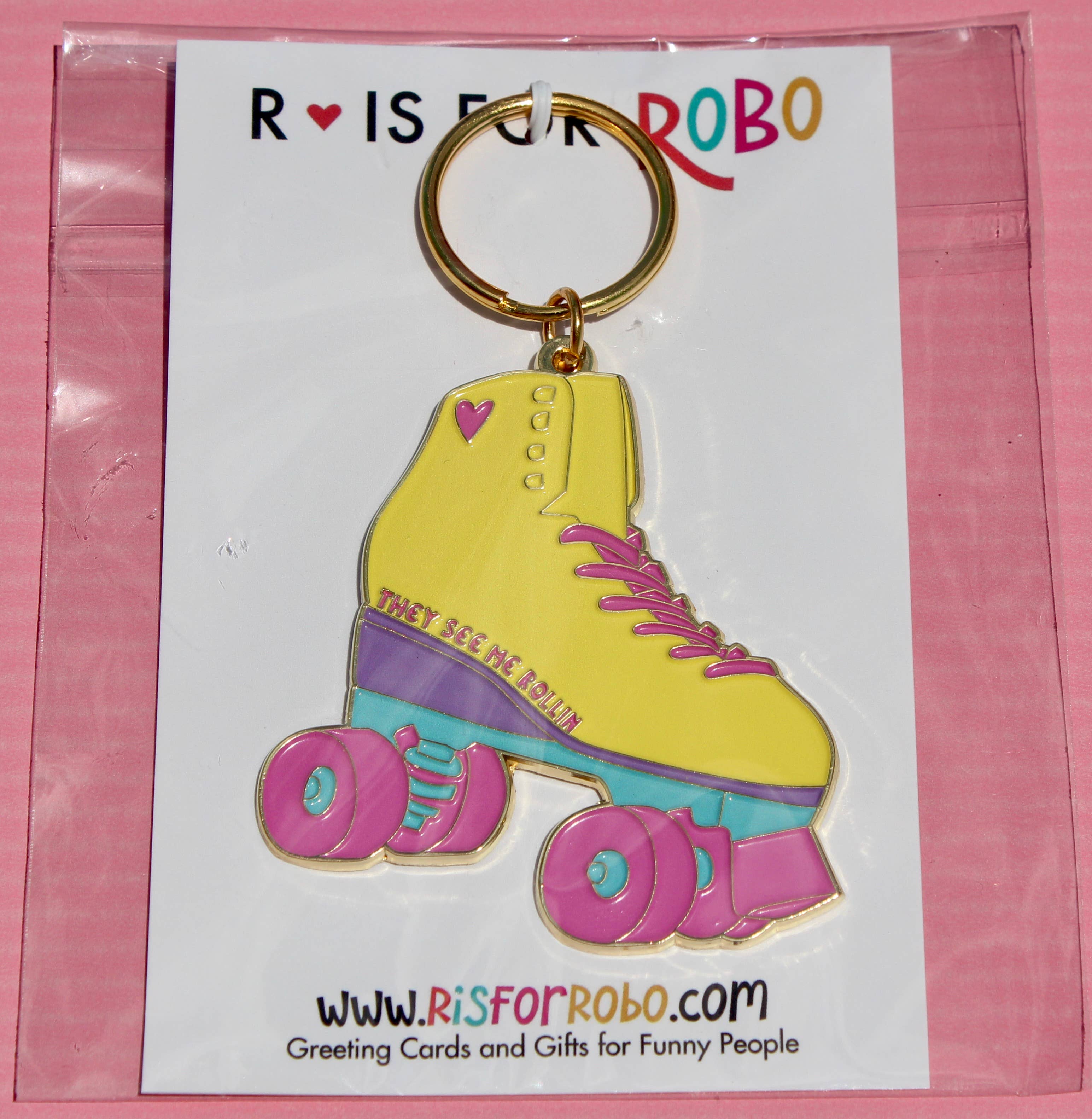 R is for Robo - Roller Skate Keychains for Women Retro 90s Nostalgia Gifts - Image 4