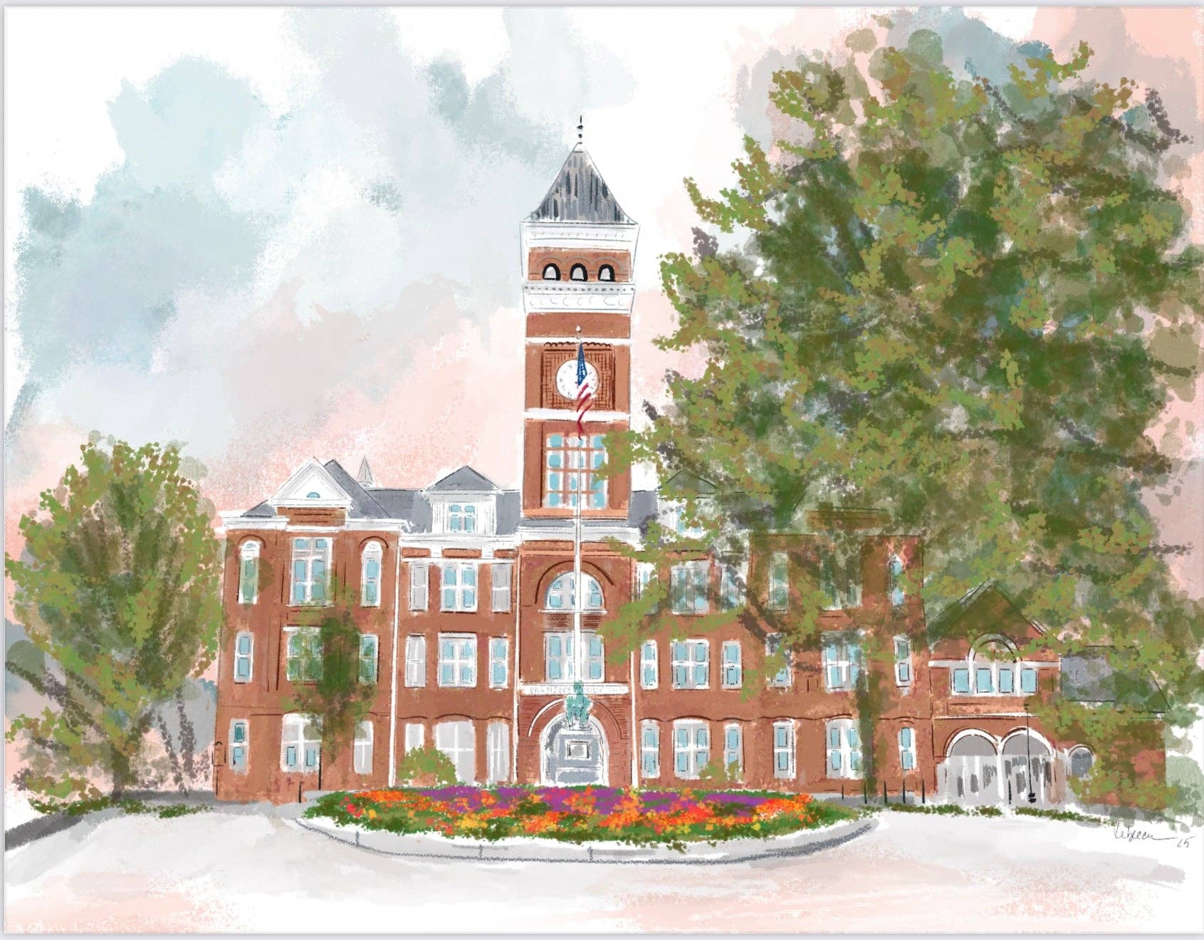 Rebecca Illustrated - CLEMSON UNIVERSITY- Art Print: 11x14 - Image 2