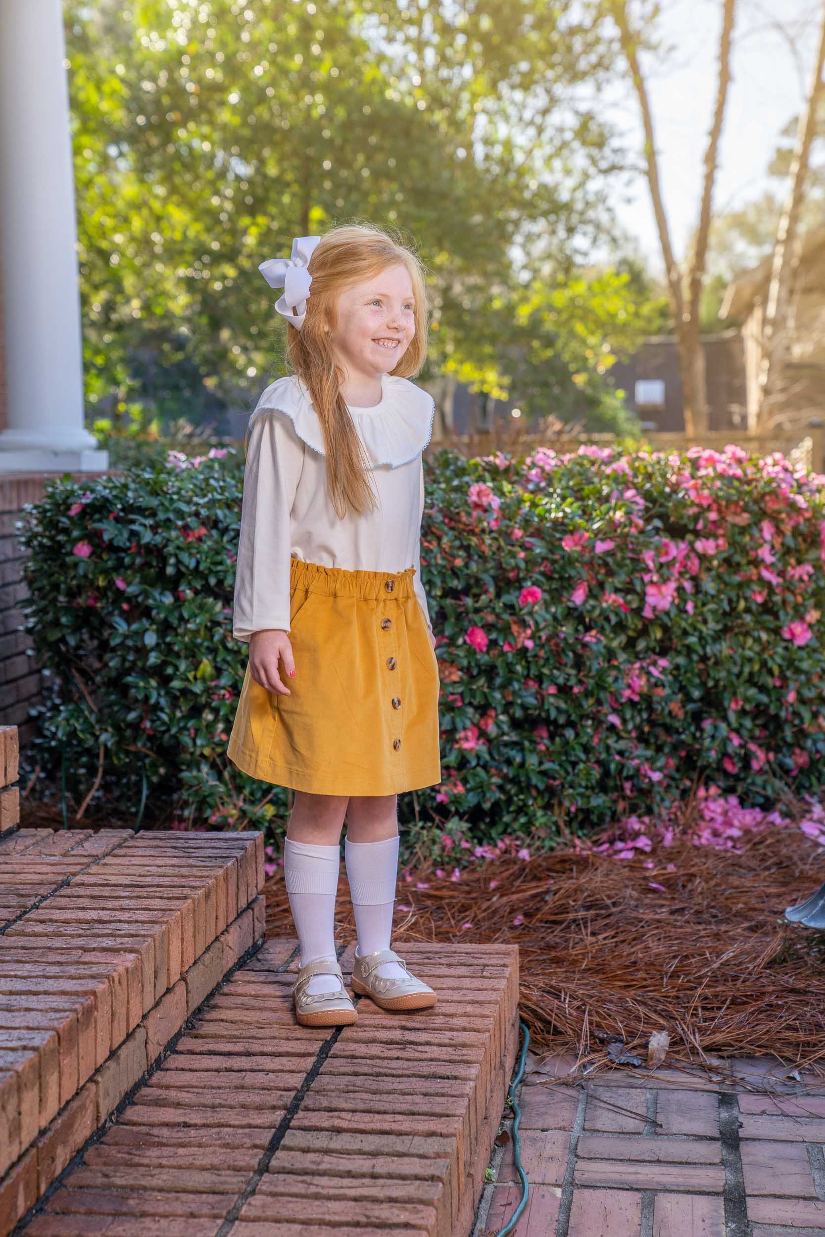 Renee Mustard Cord Skirt - Image 2