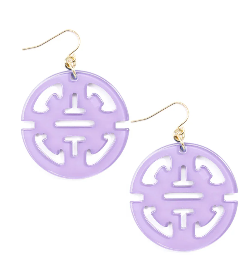 RESIN DROP EARRING TRAVELING PENDANT CUT-OUT DESIGN - Image 4