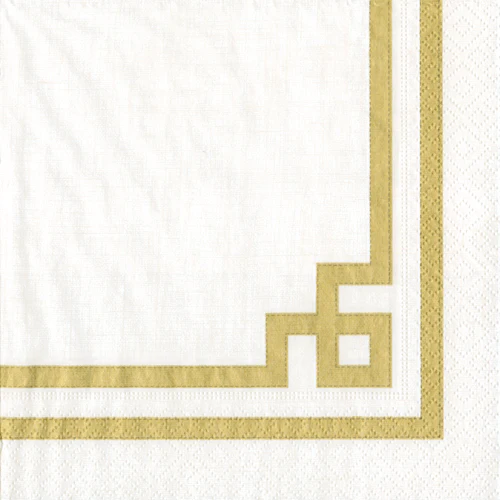 Rive Gauche-Gold And White Napkin Cocktail