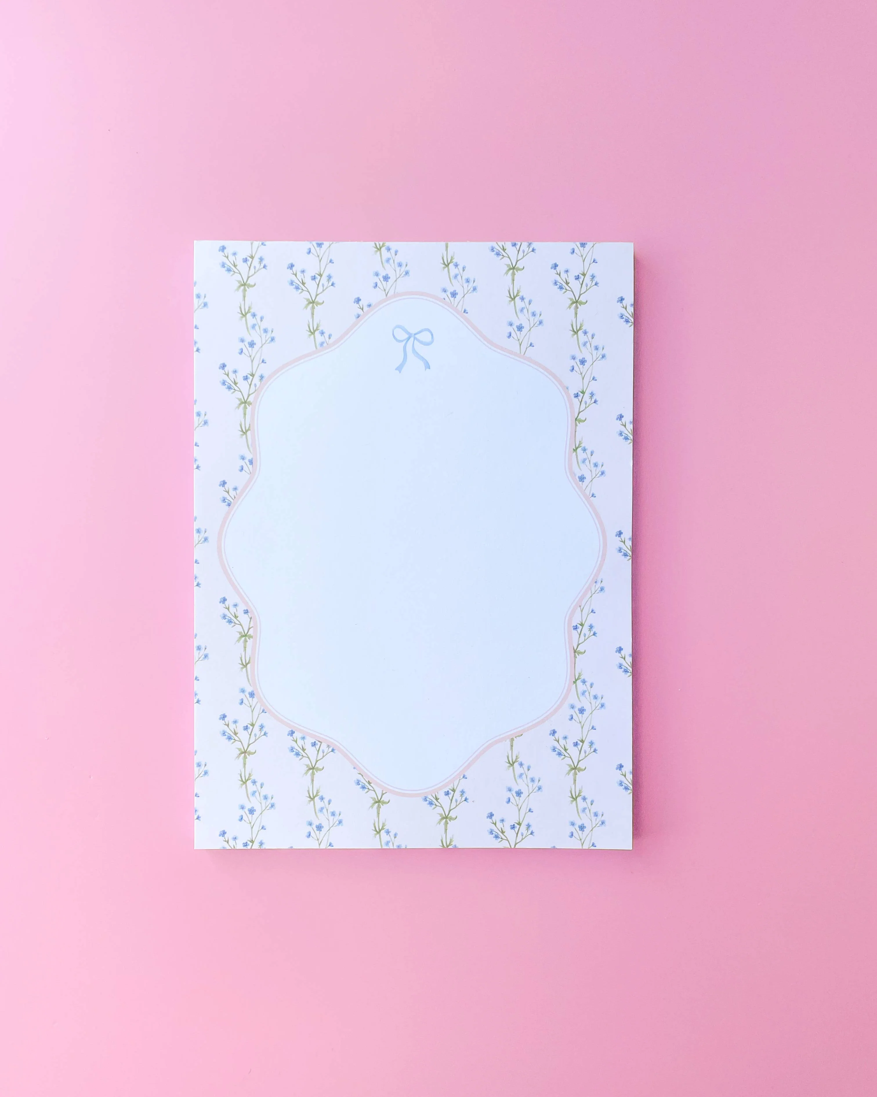 Rock Paper Scissors - Watercolor Floral Bow Notepad - Image 3