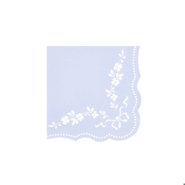 Rococo Blue Small Napkins (x 16)