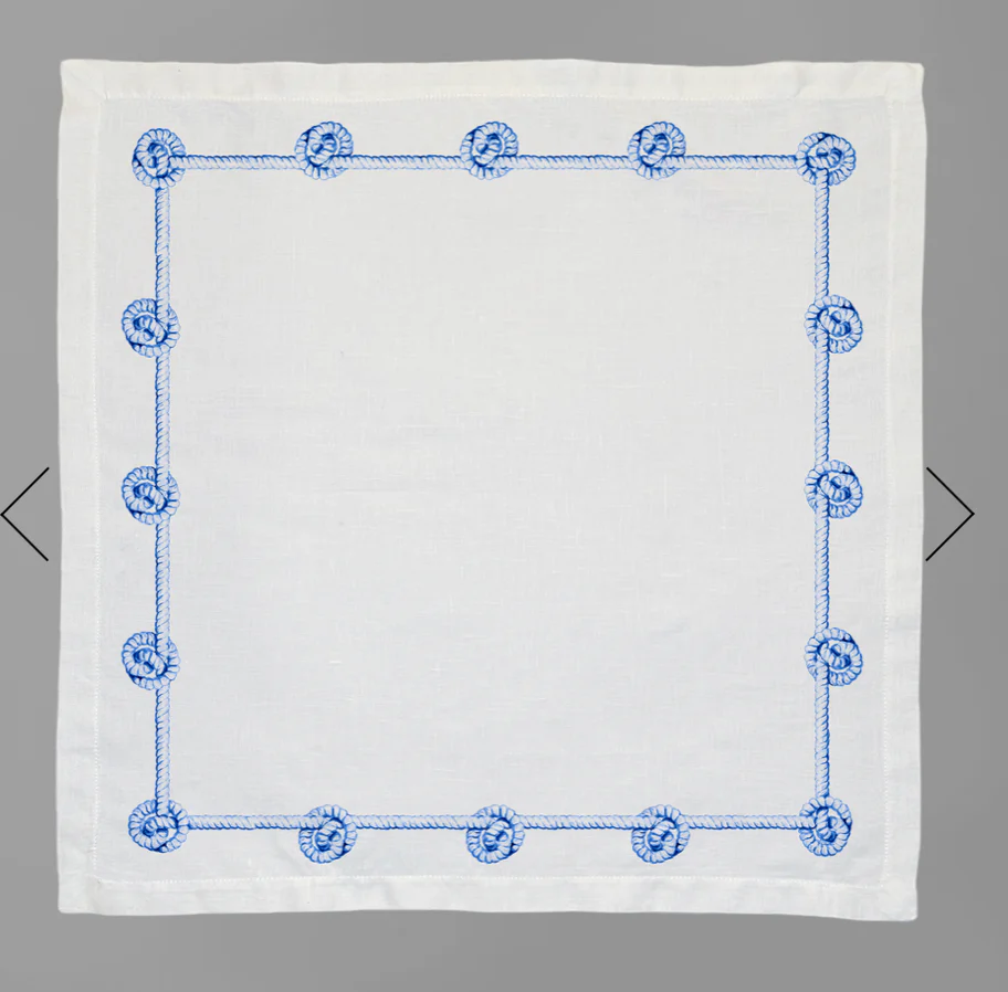 Rope Napkin in Aquamarine, Set of 4