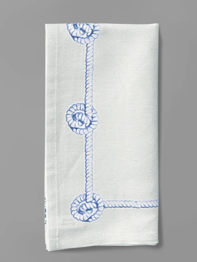 Rope Napkin in Aquamarine, Set of 4 - Image 2