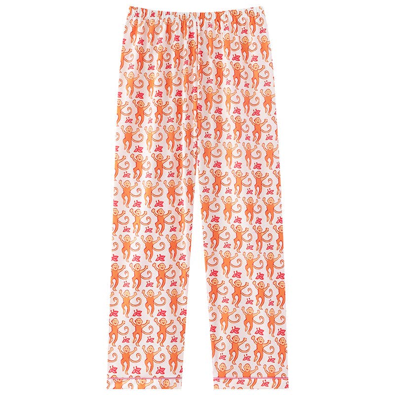 Rosa Clothing - Cute Comfy Monkey Print Long Sleeve Pajama Set: Rose - Image 12