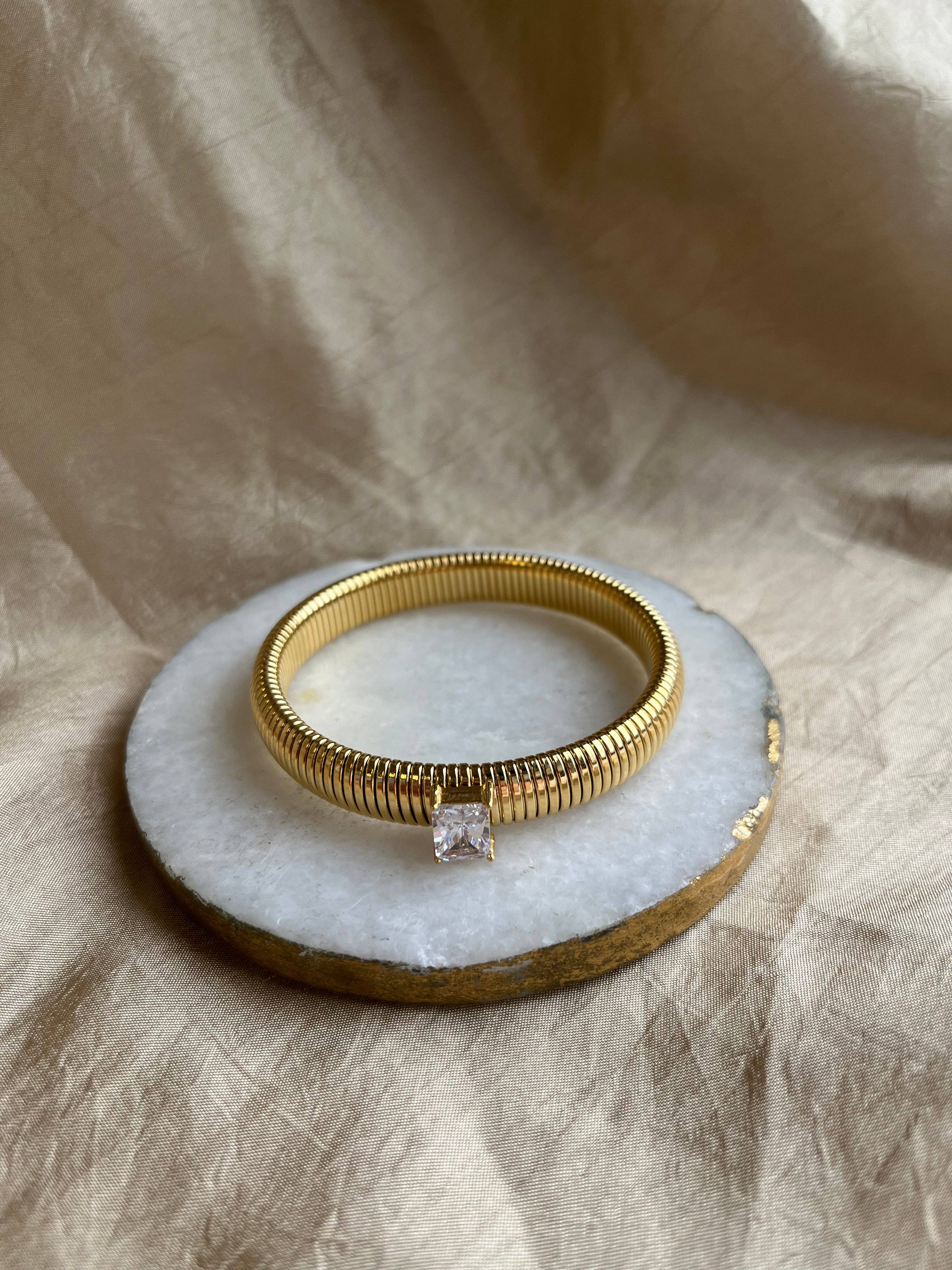 Sahira Jewelry Design - Serenity CZ Gold Bracelet - Image 3