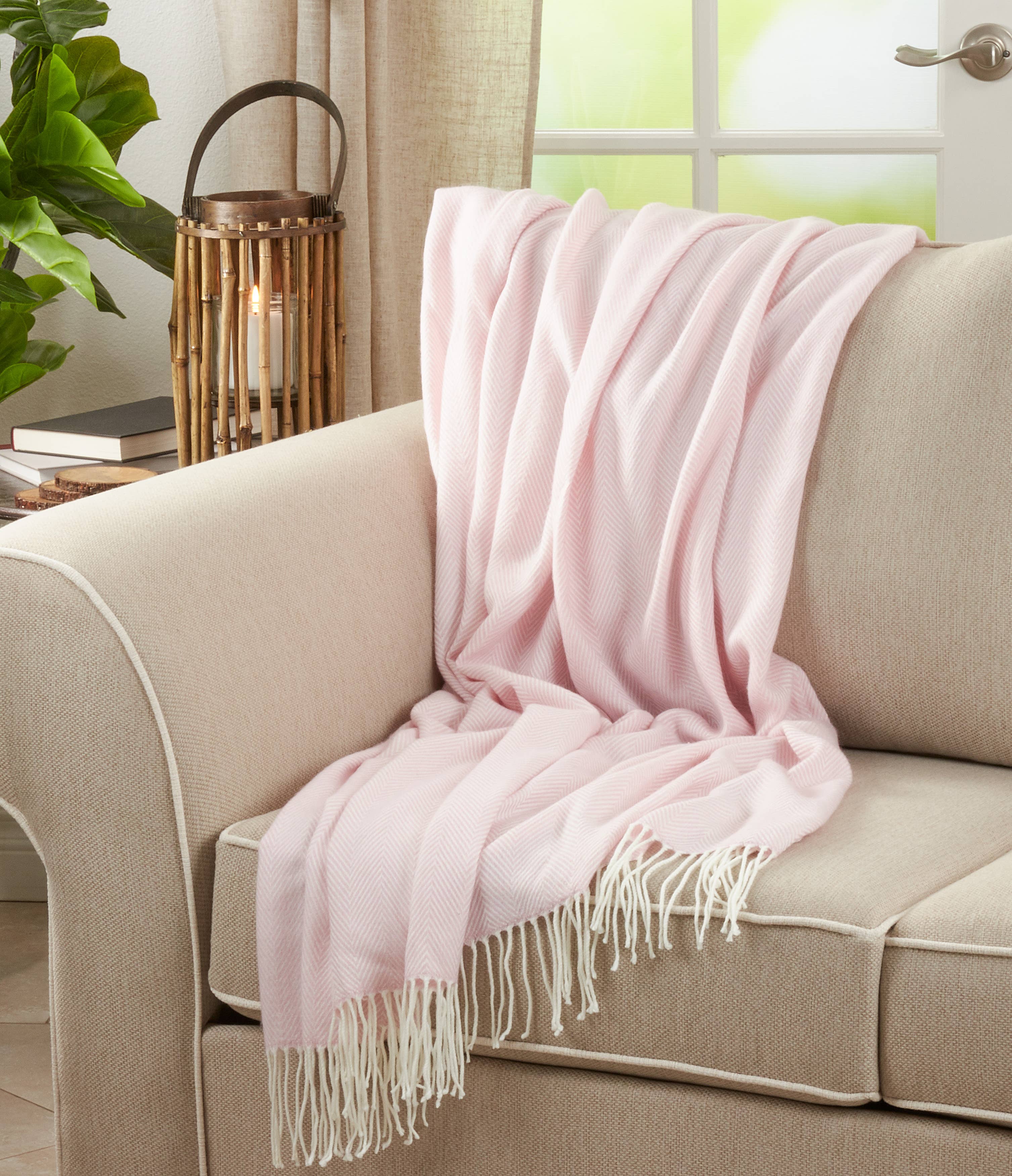 Saro Lifestyle - Herringbone Throw: Camel / 50"x60" - Image 6