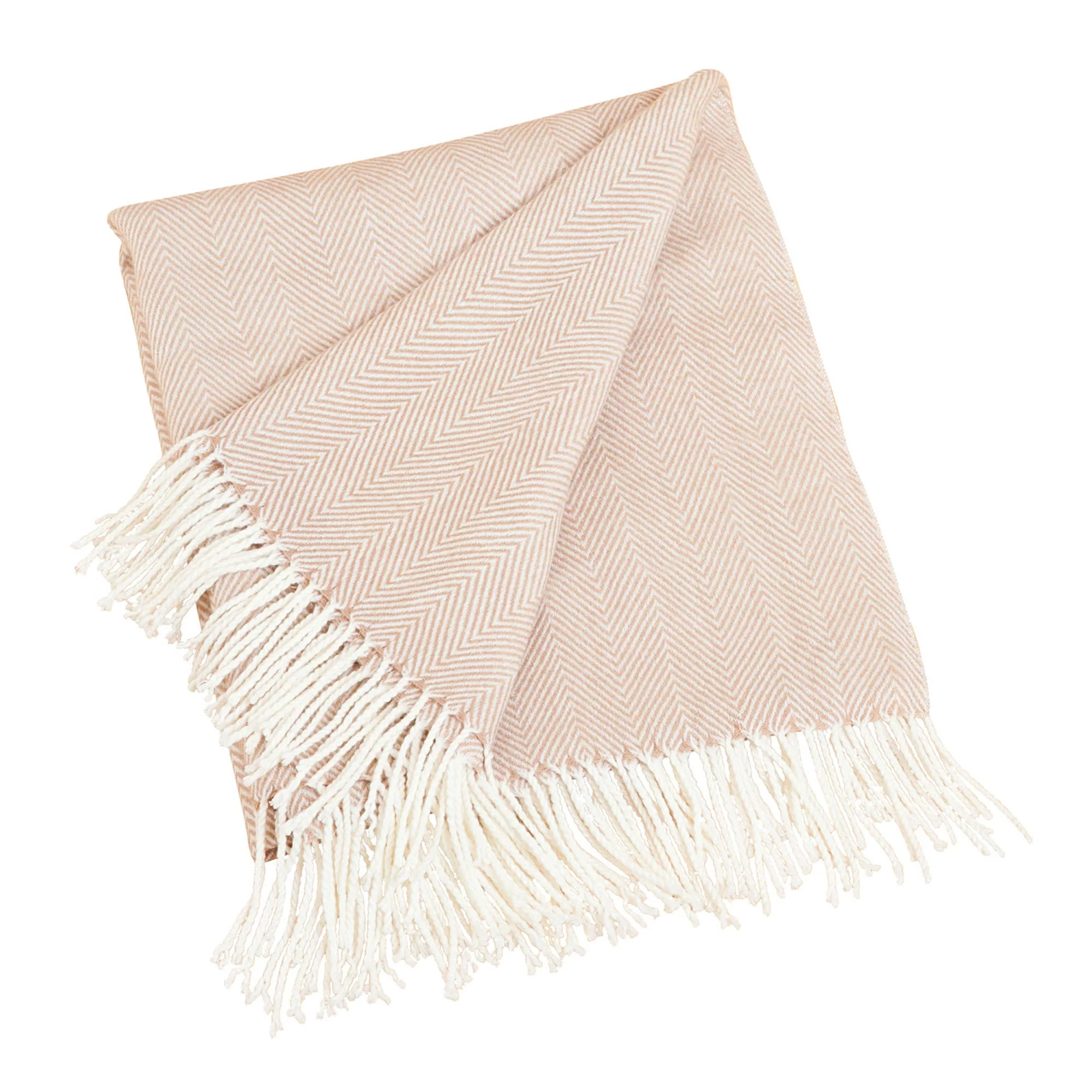 Saro Lifestyle - Herringbone Throw: Camel / 50"x60" - Image 7