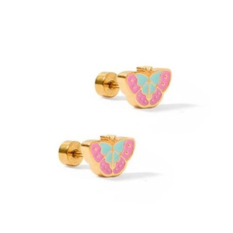 Screwback Stud Earrings - Blakely Butterfly