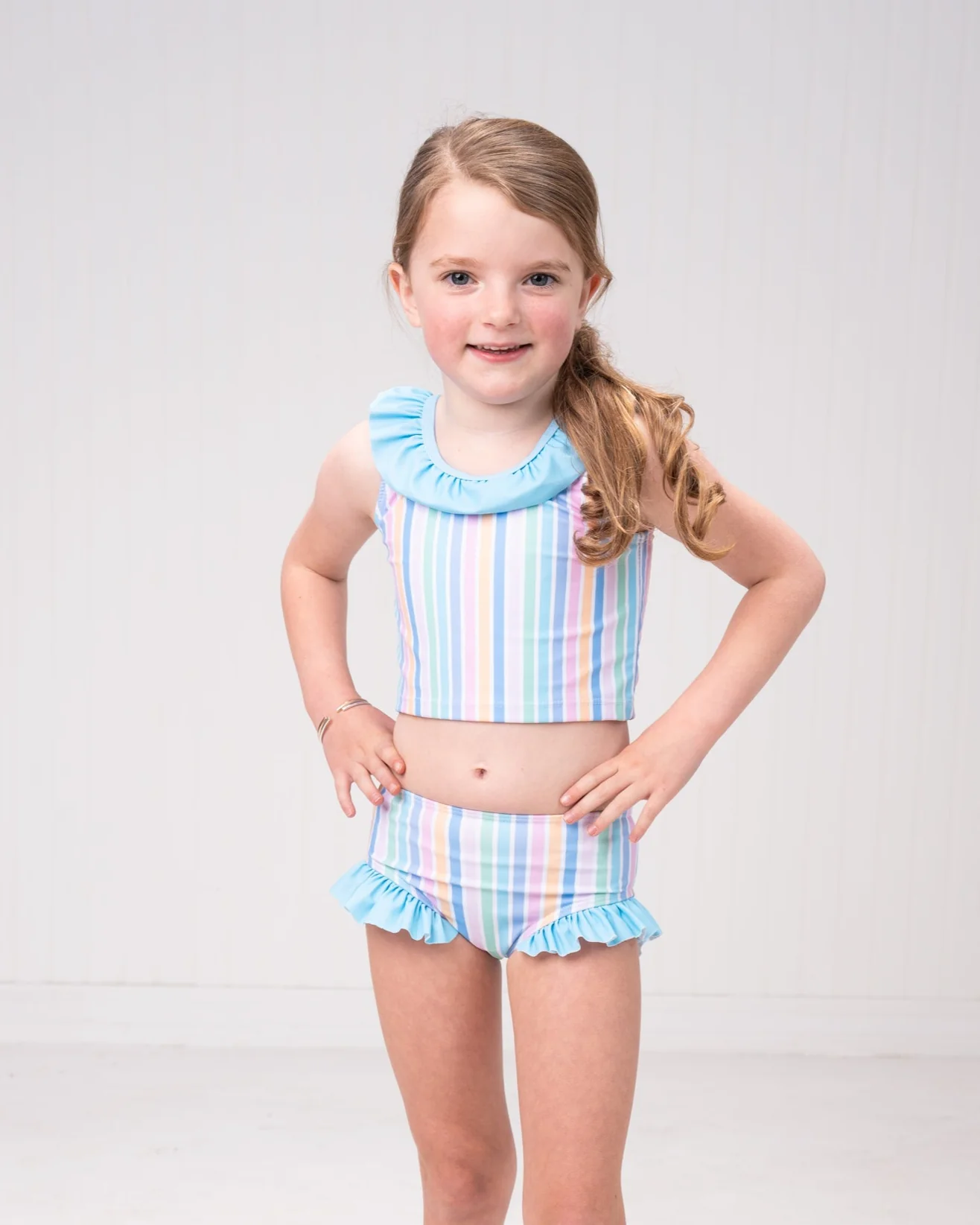Seacrest Pretty Stripe Two Piece Swim Suit - Image 2