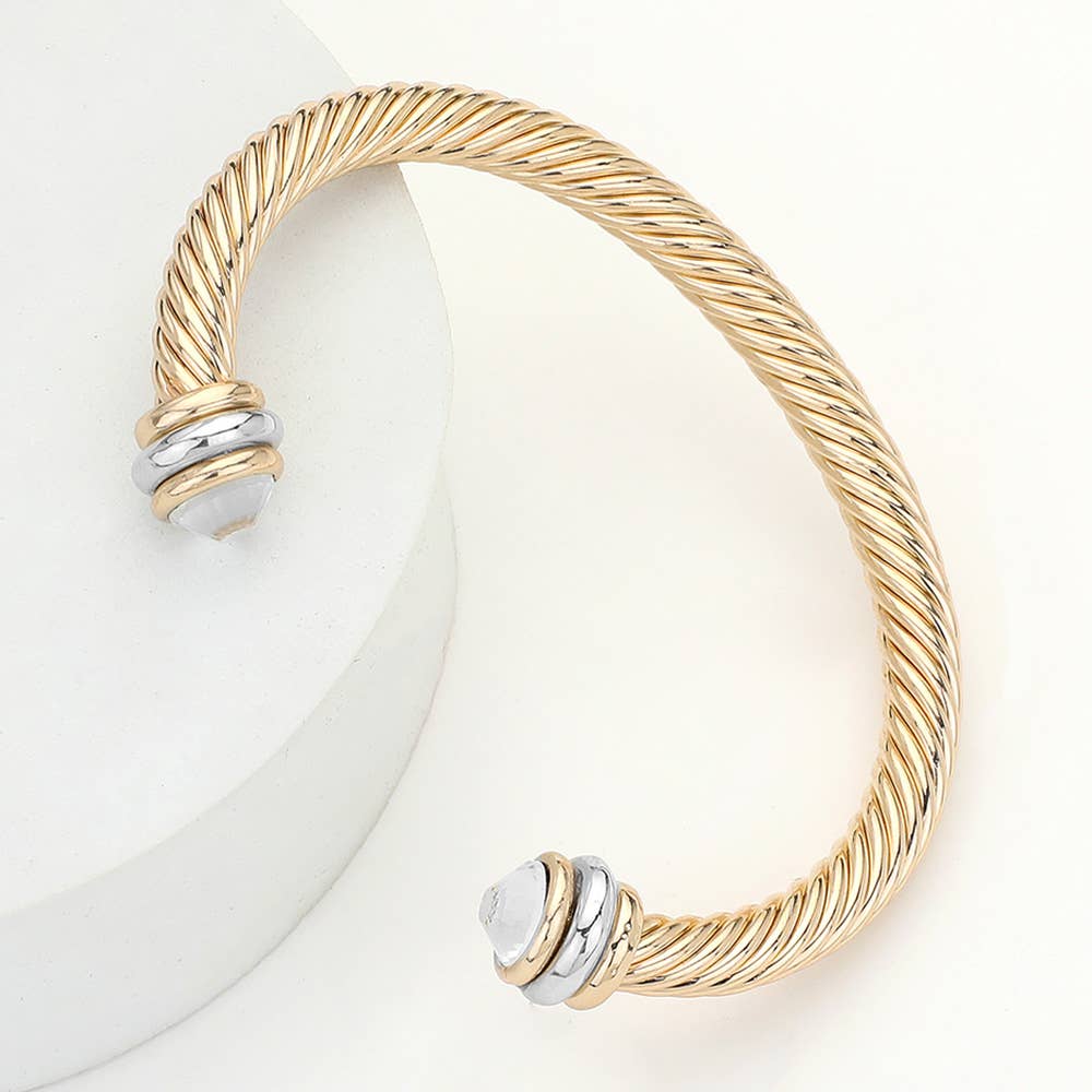 Sensibling Corp. - Stone Tip Twisted Rope Cuff Bracelet
: GD-CRM - Image 10