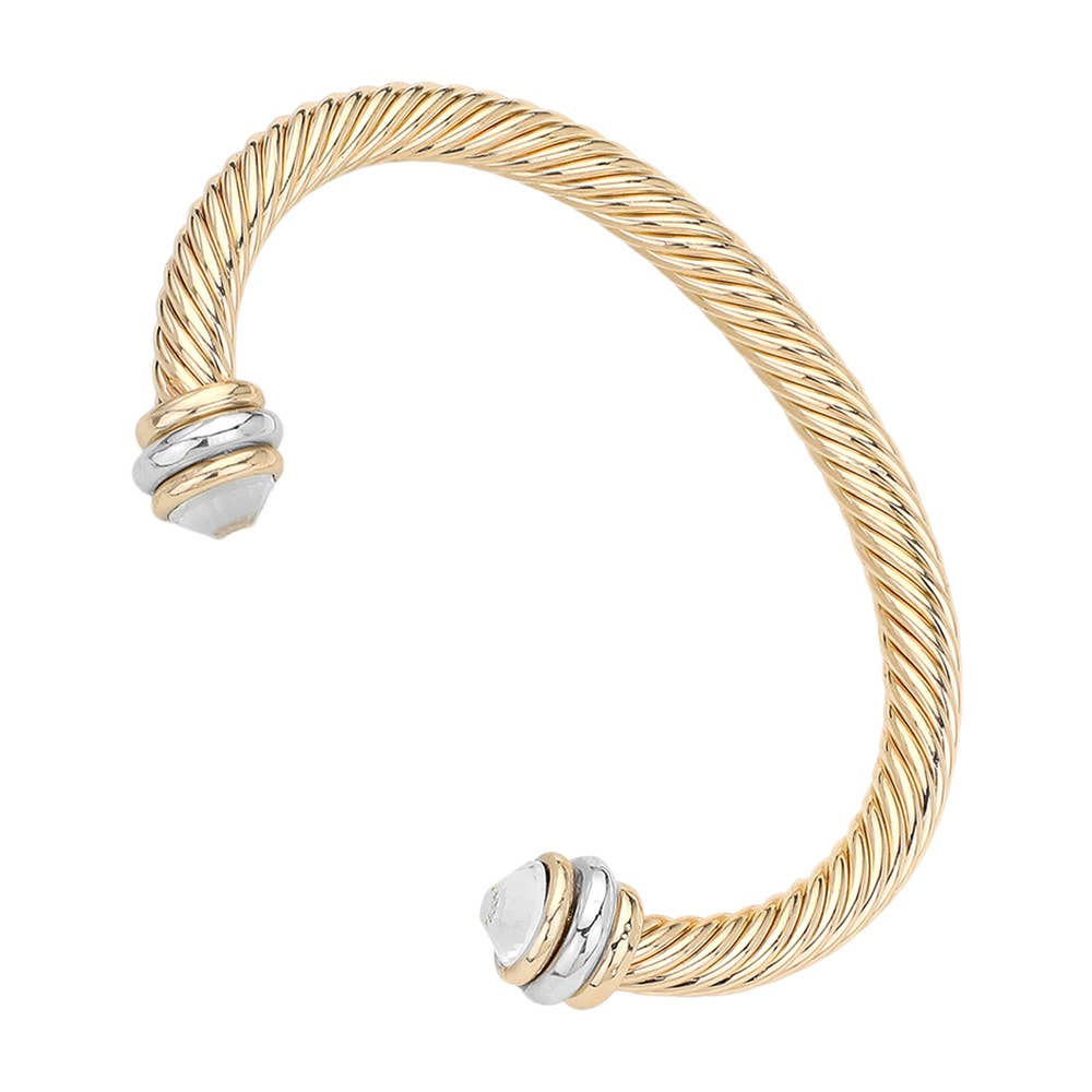 Sensibling Corp. - Stone Tip Twisted Rope Cuff Bracelet
: GD-CRM - Image 11