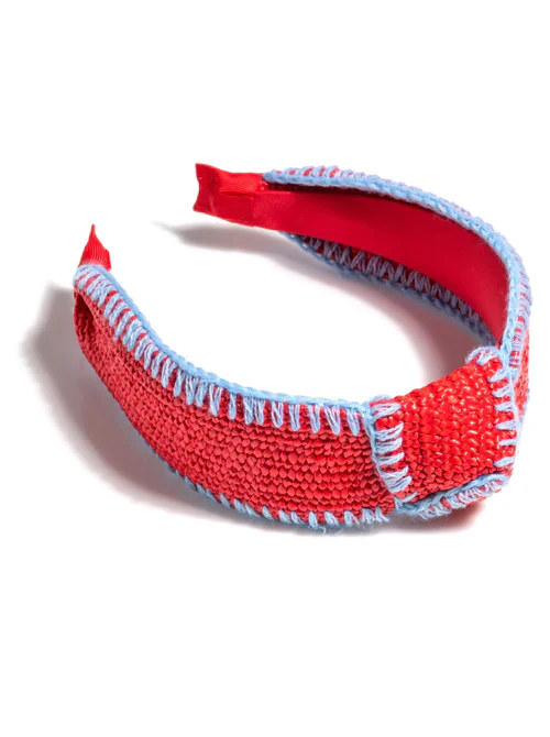 SHIRALEAH KNOTTED HEADBAND, RED