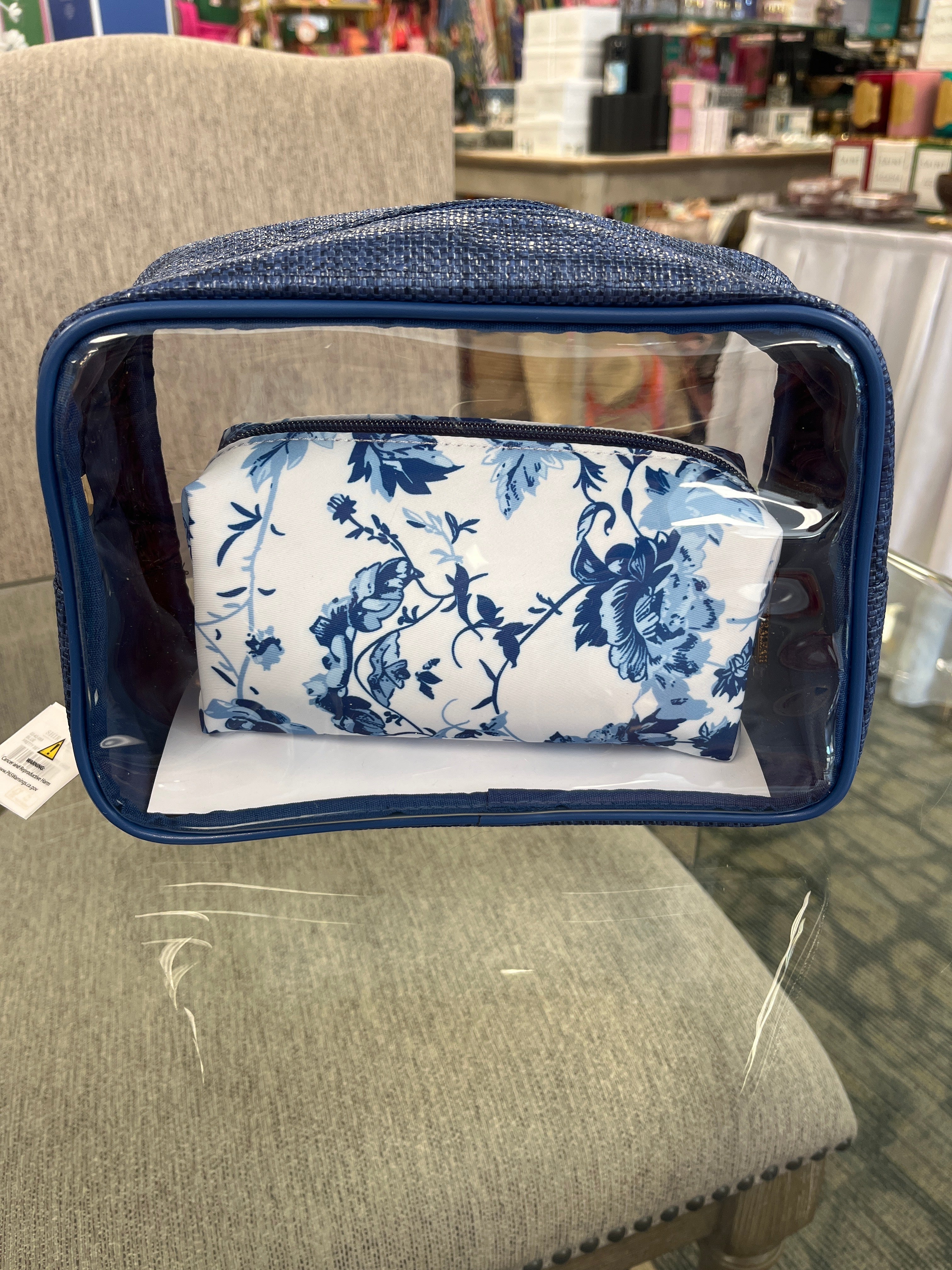 Shiraleah Pretty Set Of 2 Cosmetic Cases, Blue