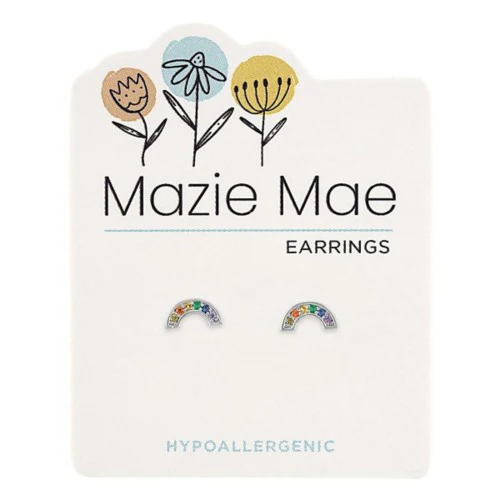 Silver Rainbow Stud Mazie Mae Earrings