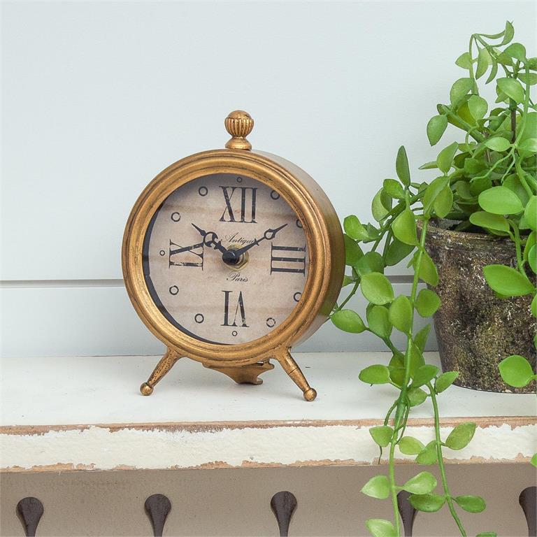 Small Brass Desk Clock