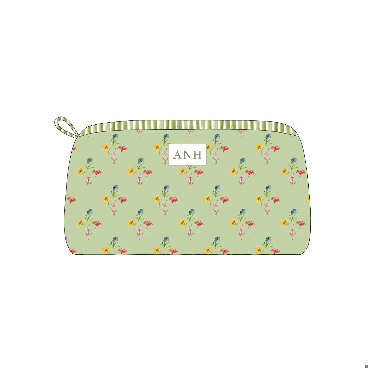 Small Green Multi Cosmetic Bag
