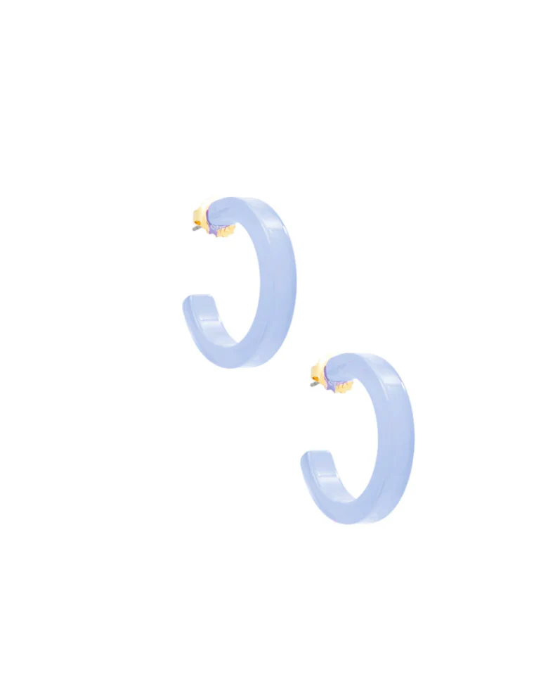 SMALL RESIN OPEN HOOP EARRING - Image 4