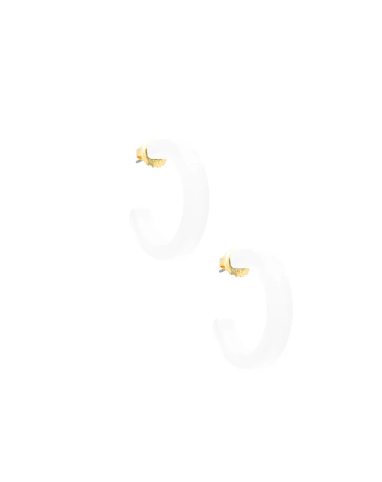SMALL RESIN OPEN HOOP EARRING - Image 7