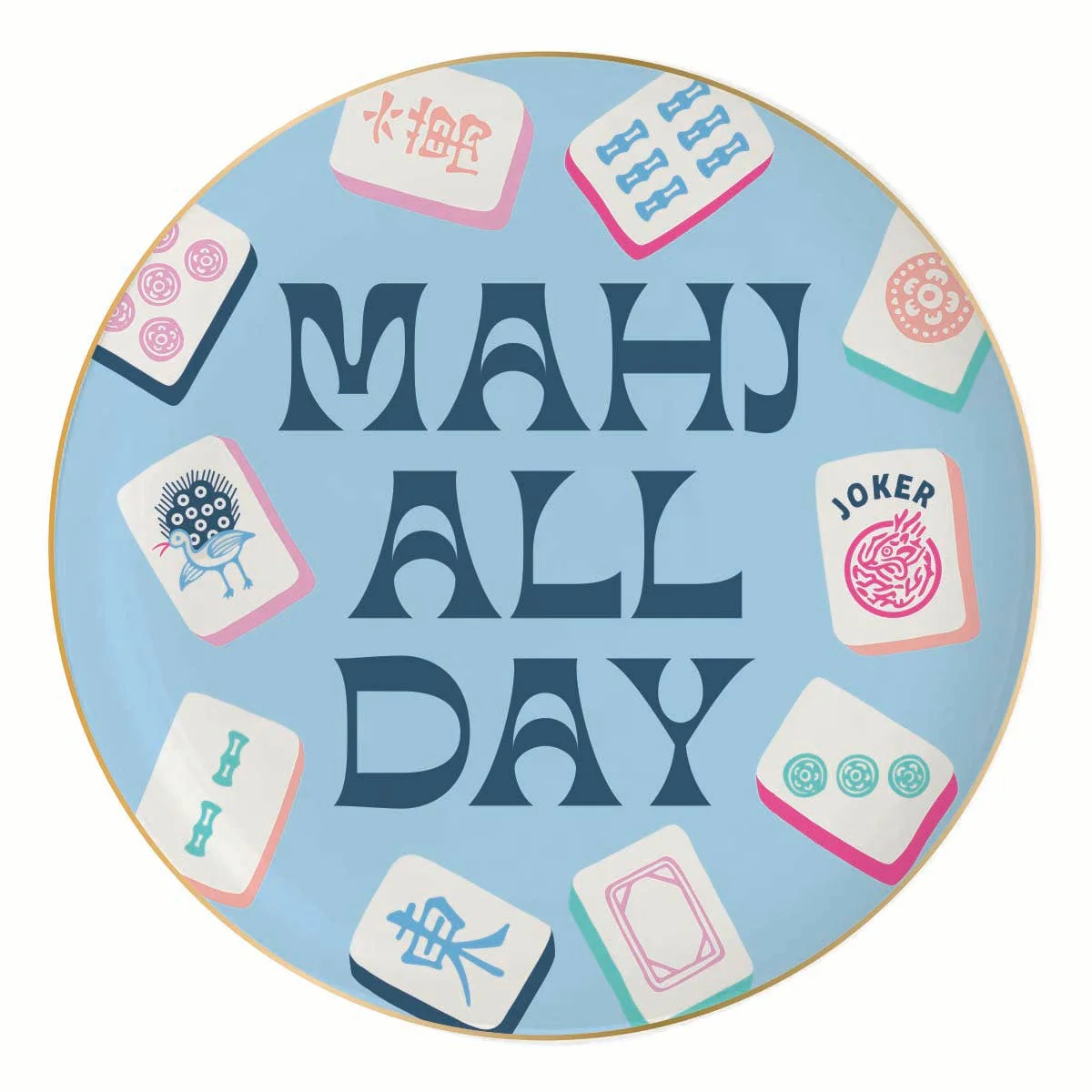 soiree-sisters - Mahjong Ceramic Trinket Tray | Mahj All Day Trinket Dish