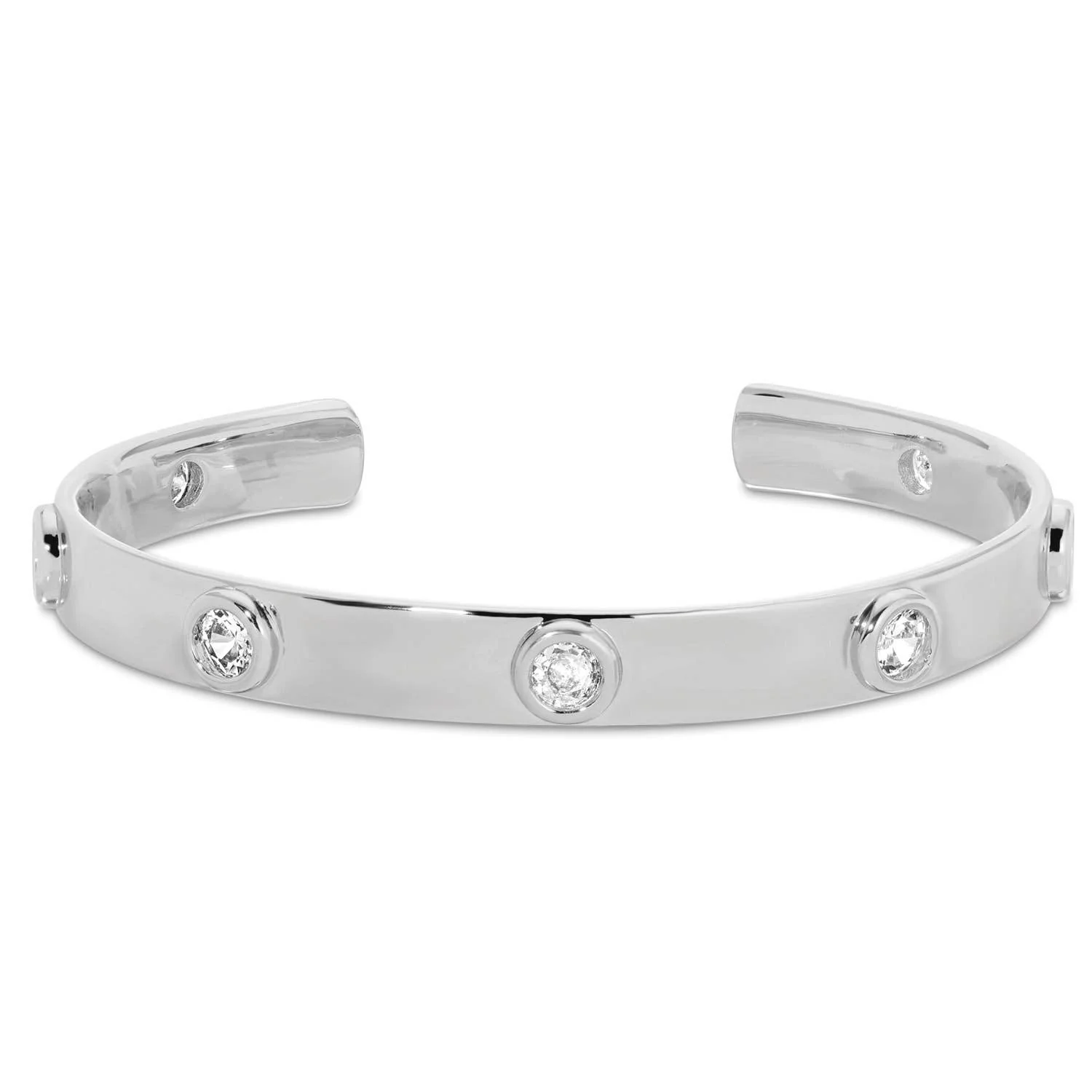 Splendid Iris - Cubic Zirconia Cuff Bracelet: Gold - Image 5