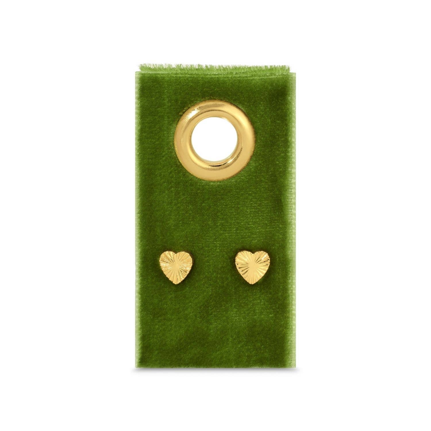 Splendid Iris - Heart Burst Studs on Velvet Gift Tag: Silver - Image 2