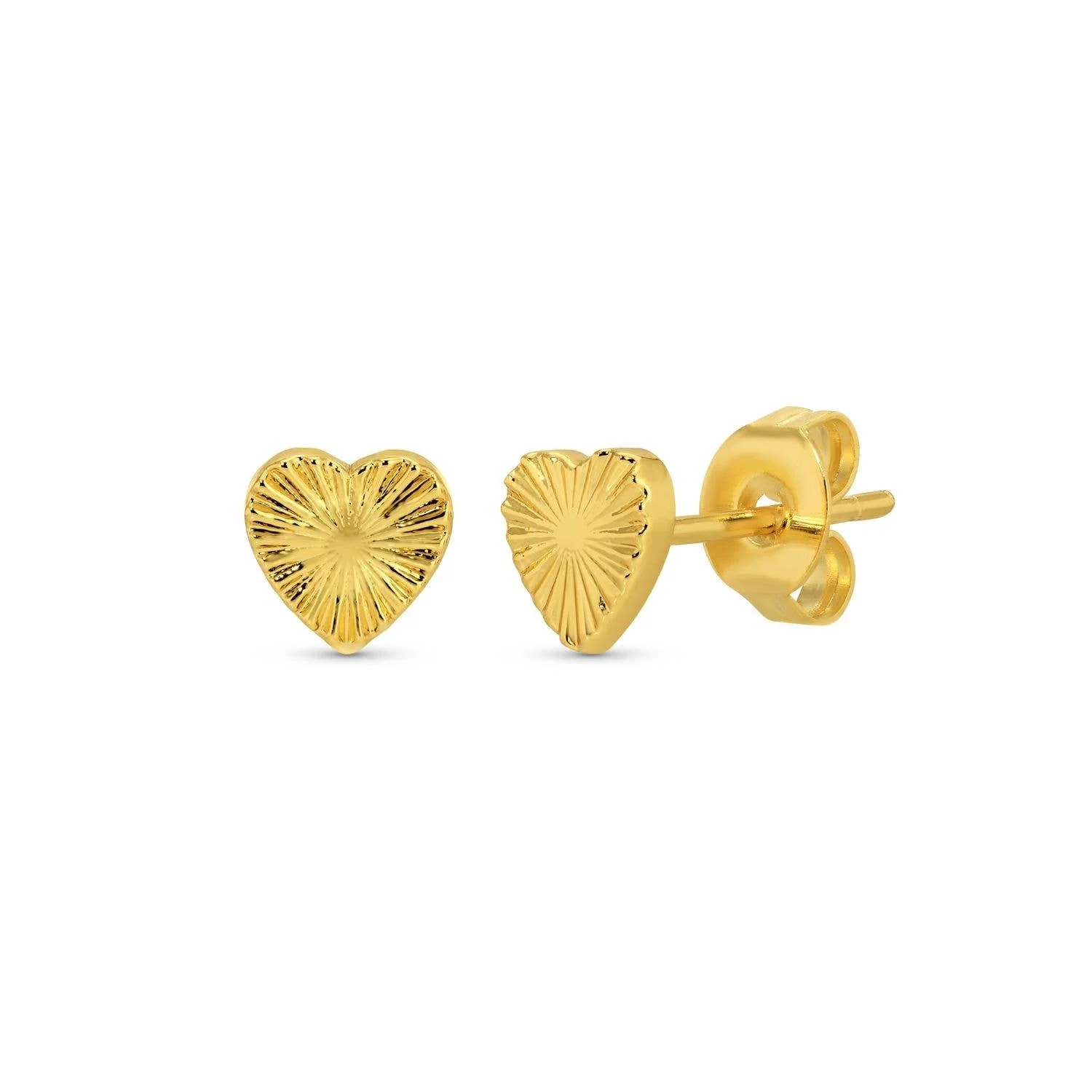 Splendid Iris - Heart Burst Studs on Velvet Gift Tag: Silver - Image 3