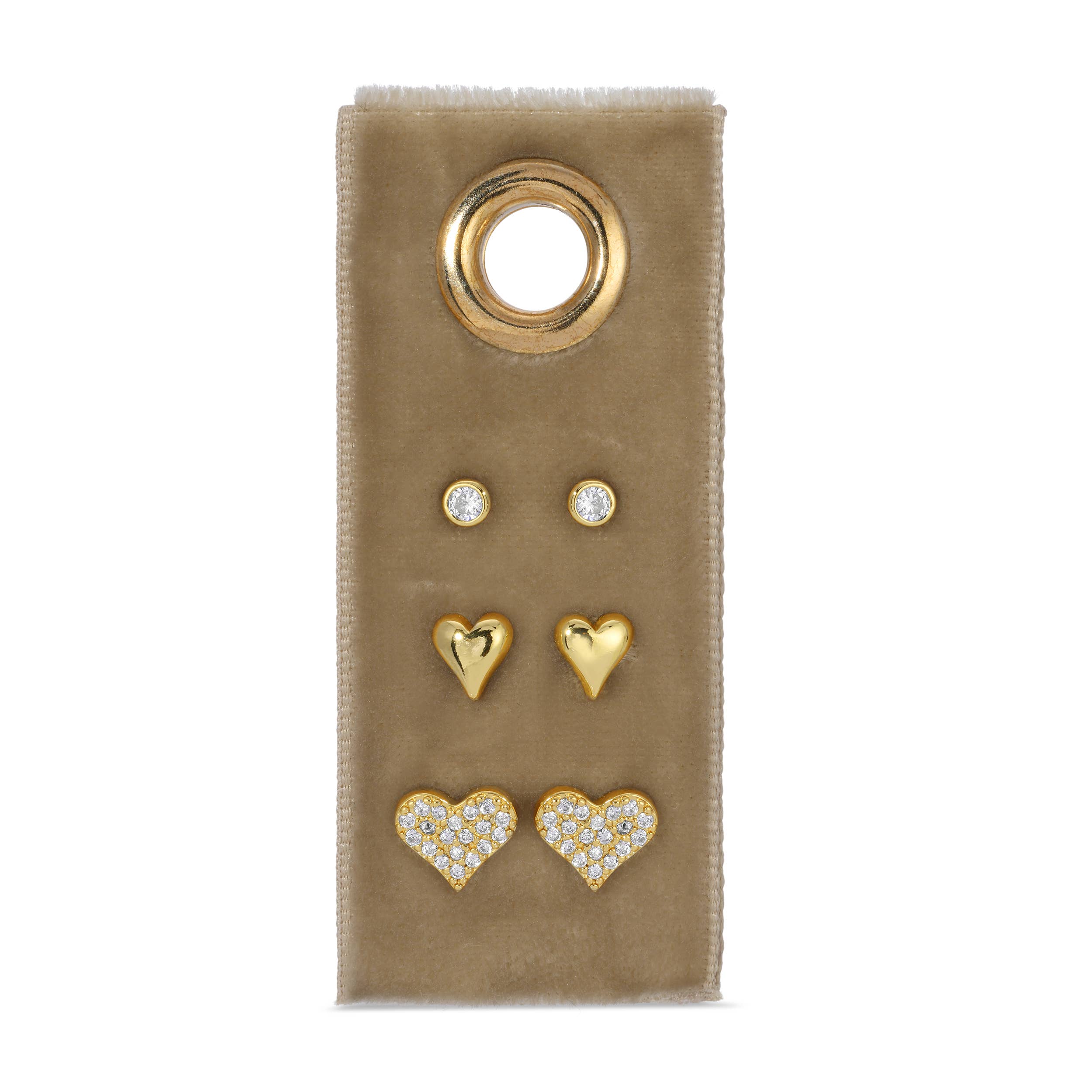 Splendid Iris - Heart Velvet Stud Gift Set: Silver - Image 2