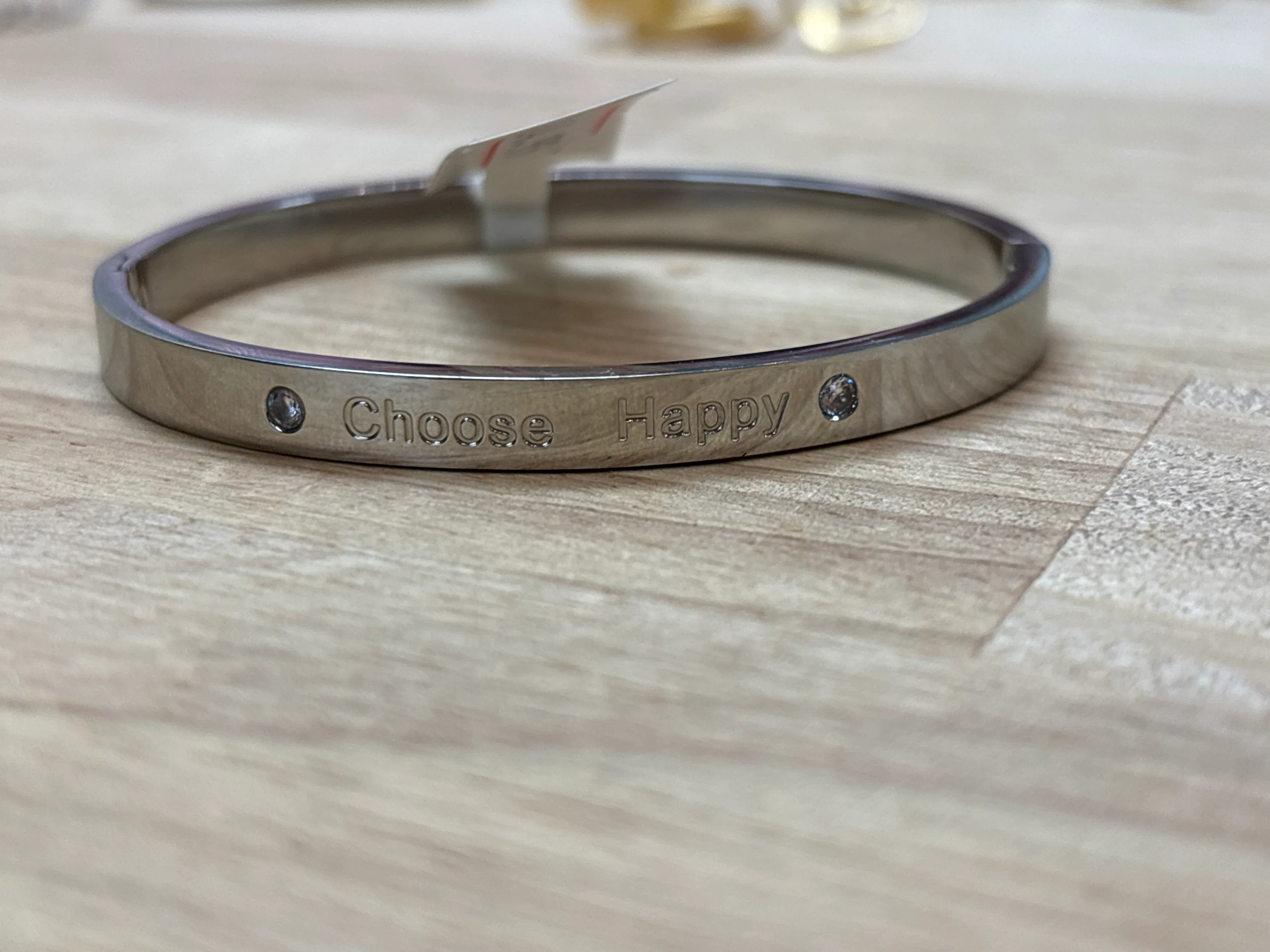 splendid iris stainless steel choose happy bracelet