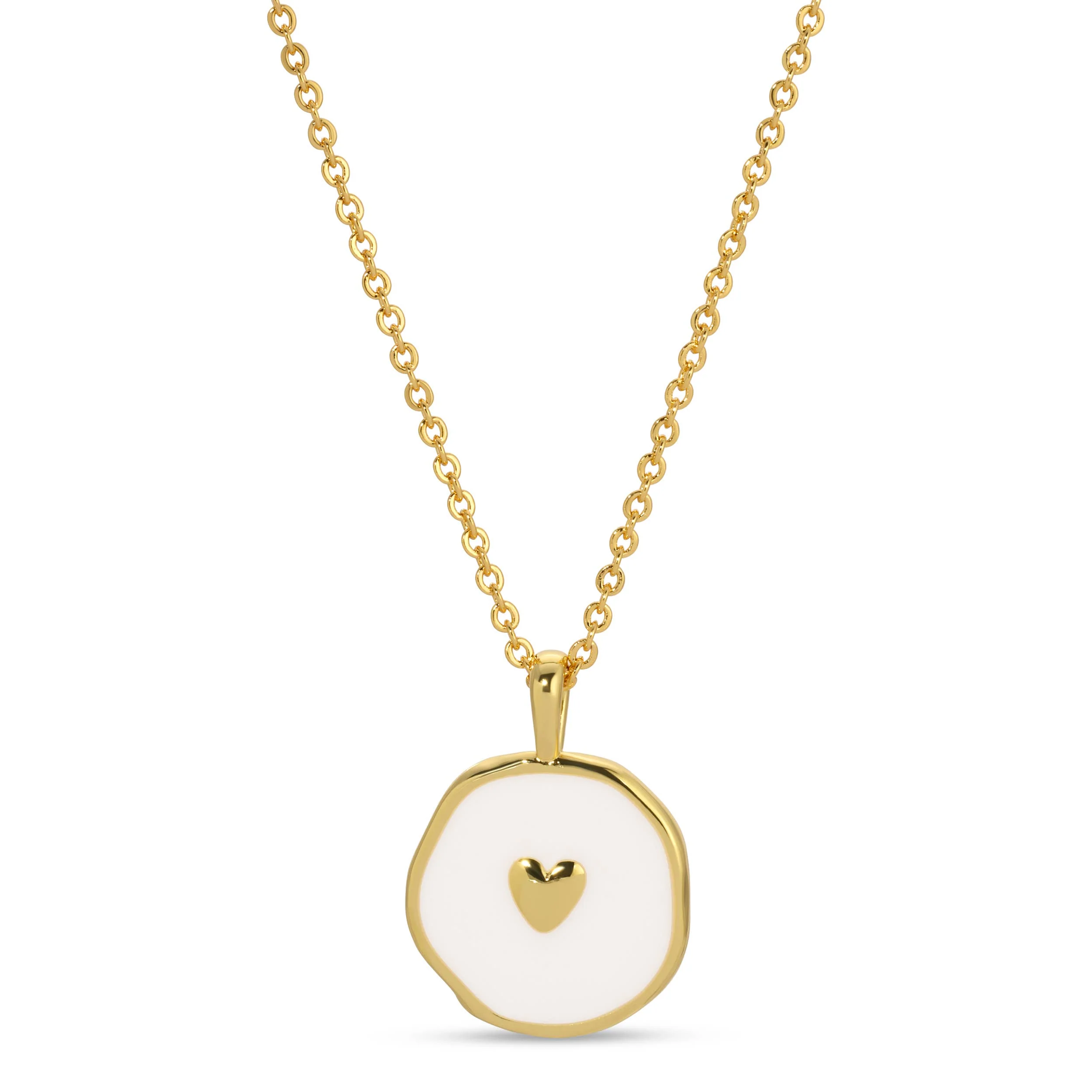 Splendid Iris - Tiny Heart Necklace: White