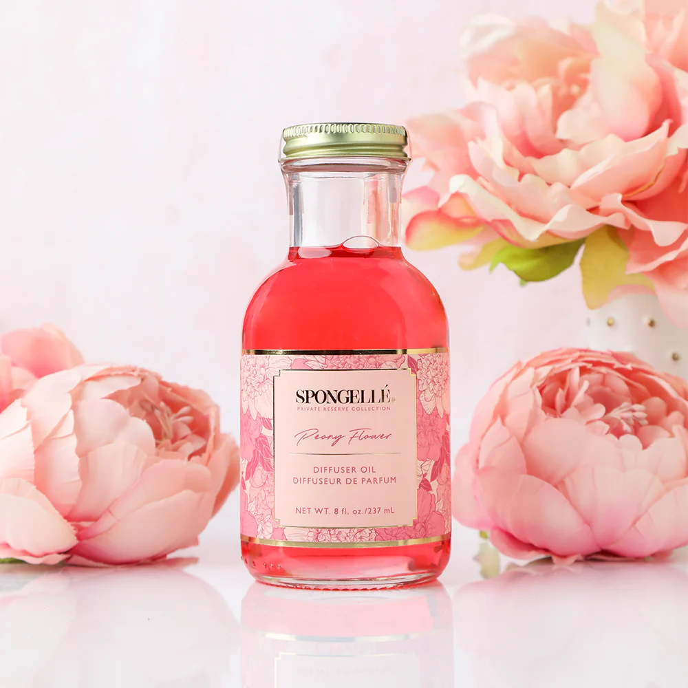 Spongellé | Valentines Day Gifts | Easter Gifts - Peony Flower Diffuser Oil | Private Reserve Collection
